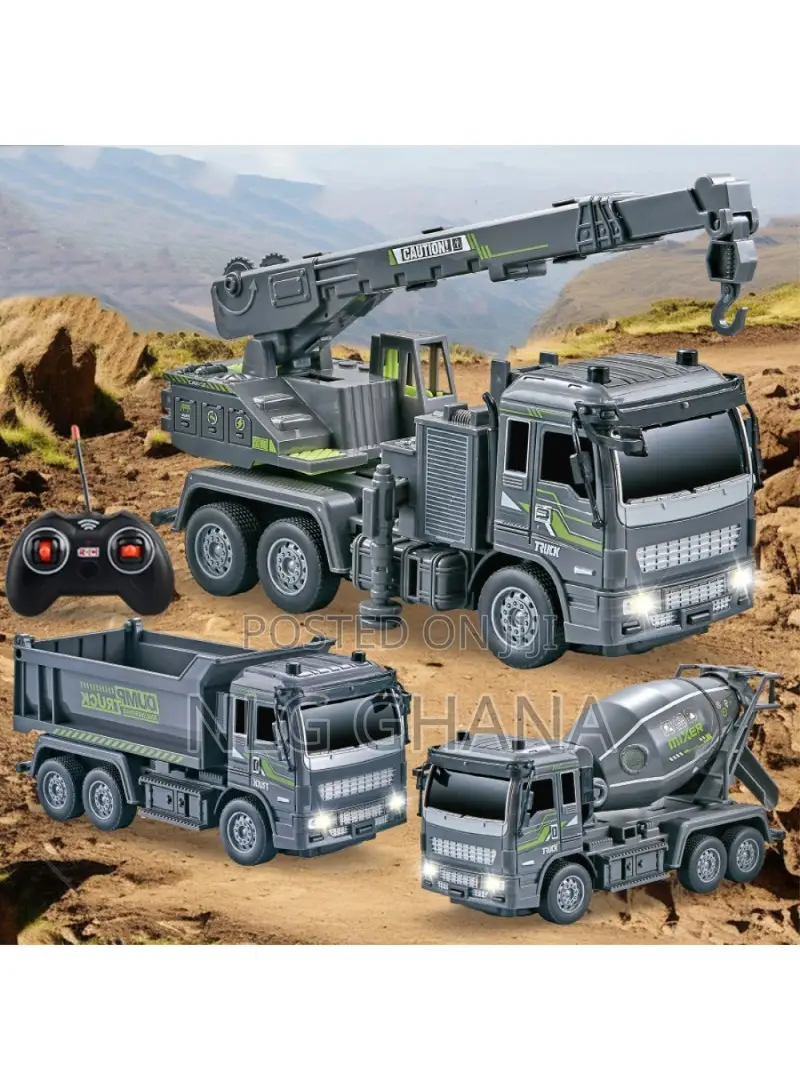 Children 1:32 4ch Rc Mixer Engineering Toy Multi-Joint Adjus