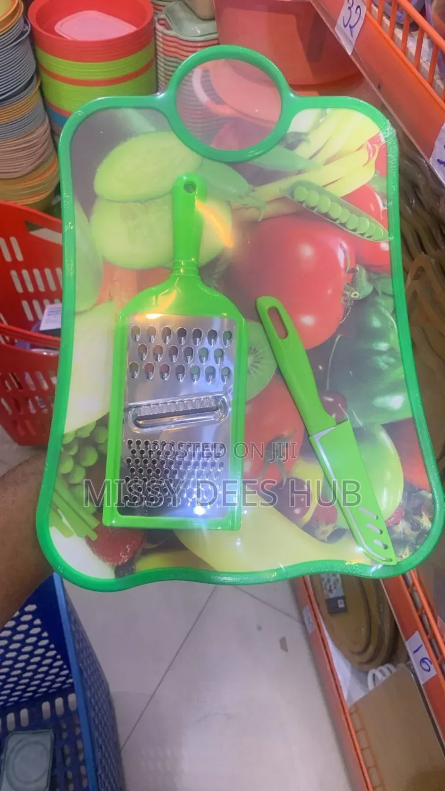 3in1 Kitchen Set (Board+Knife+Grater)