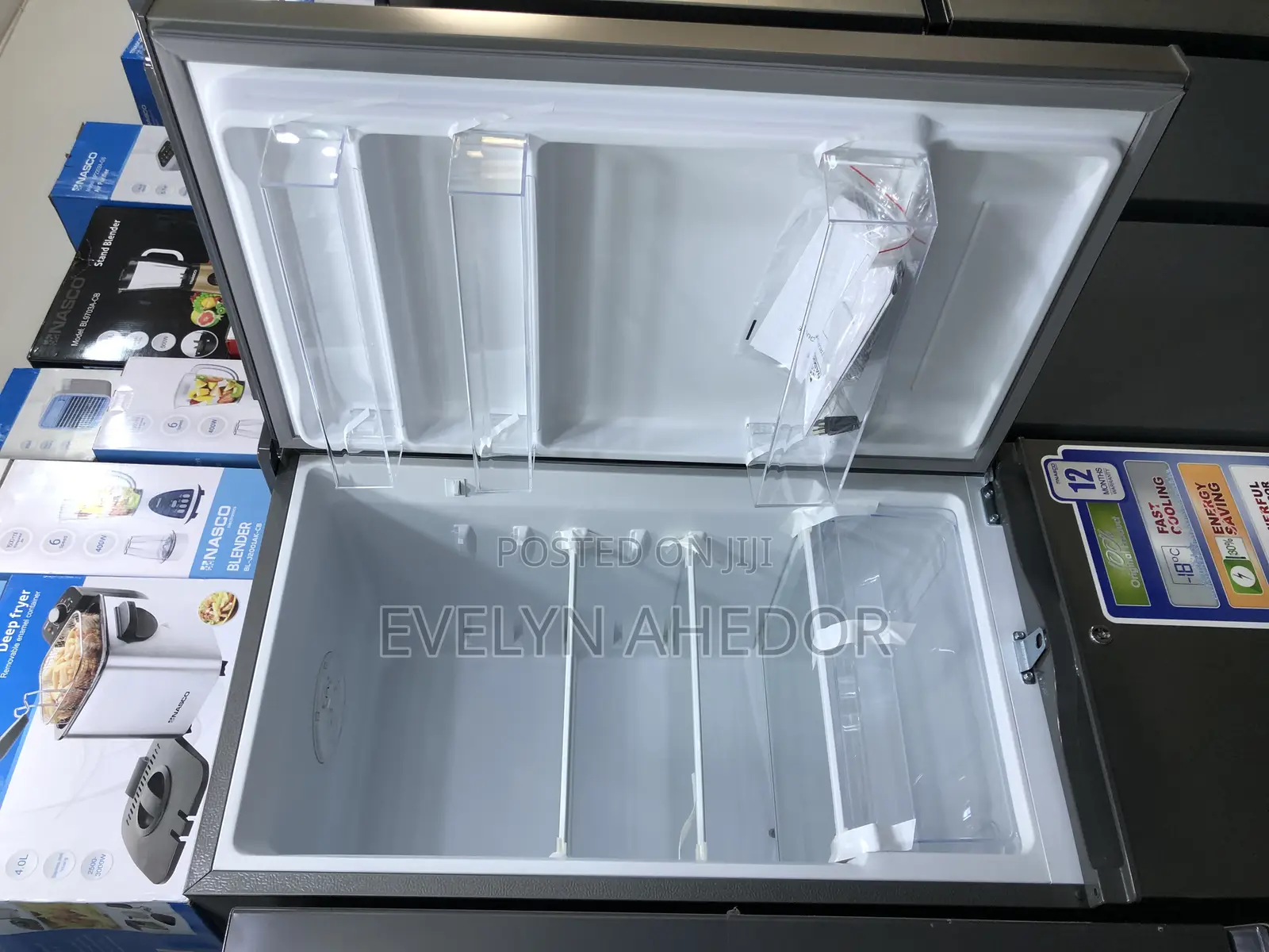 Nasco Double Door Fridge 258liters