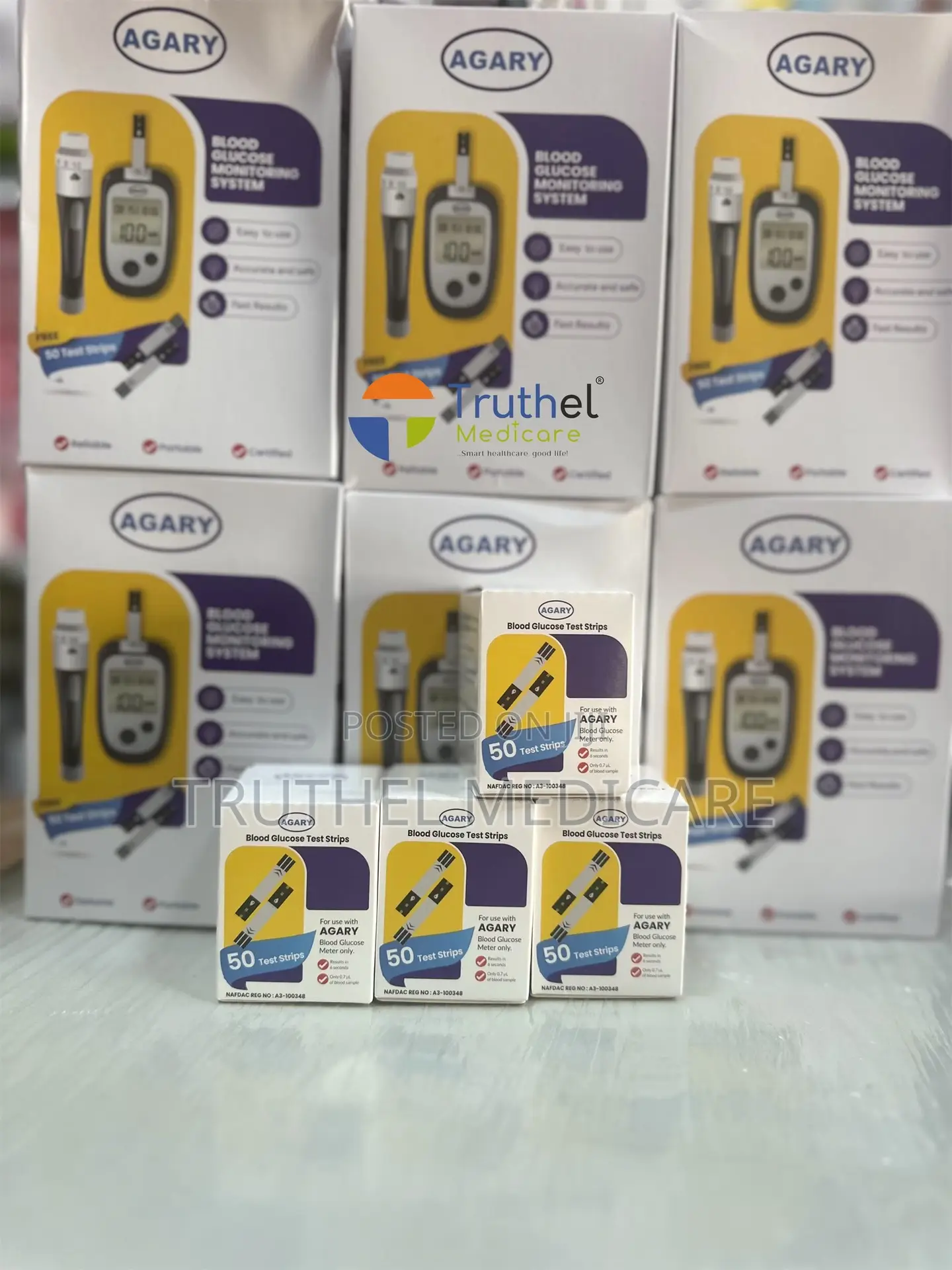 Agary Blood Glucose Monitor (100 Free Strips)