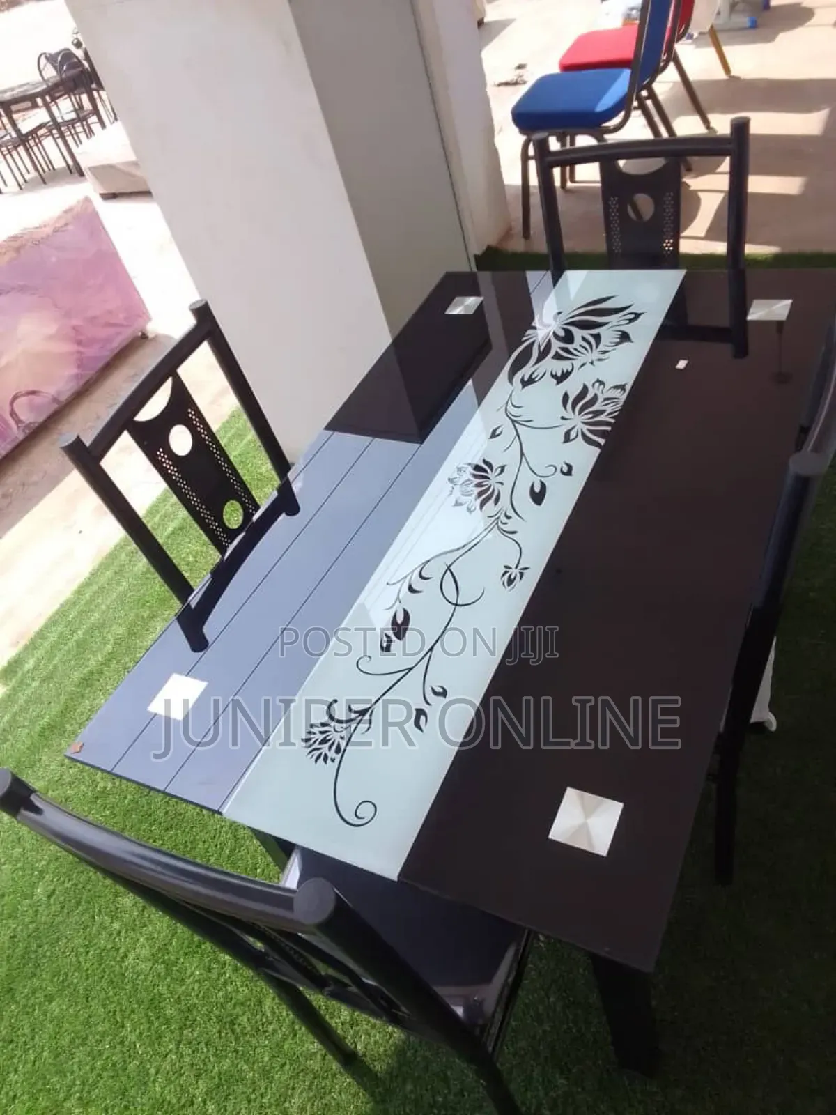 Glass Dinning Set 4chairs FGC