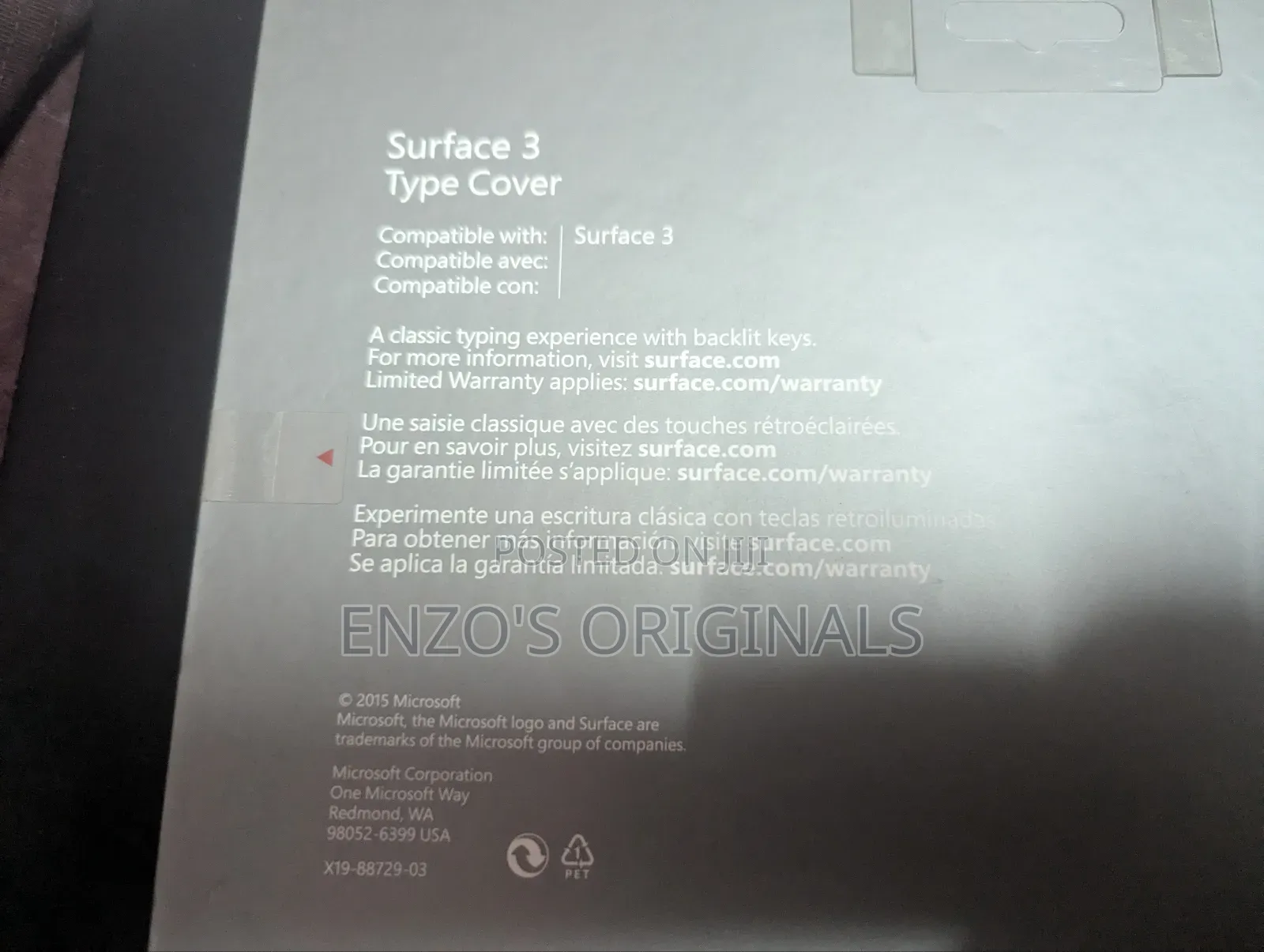 Microsoft Surface 3 Keyboard Or Type Cover New Sealed