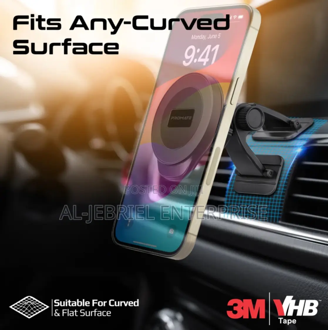 PROMATE ARCMOUNT 360 Cradless Magnetic Car Smartphone Holder