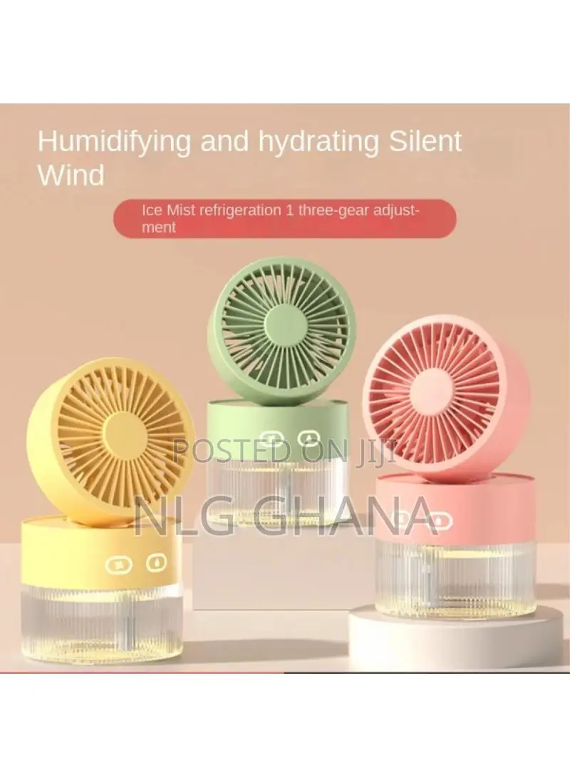 Desktop Air Conditioner Fan Rechargeable Desk Air Humidifier