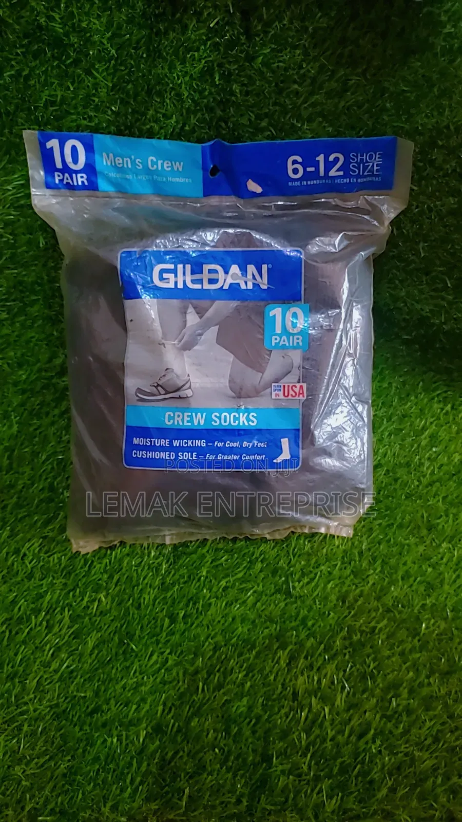 Gildan Men's Big And Tall Mid-crew Socks 10-pack
