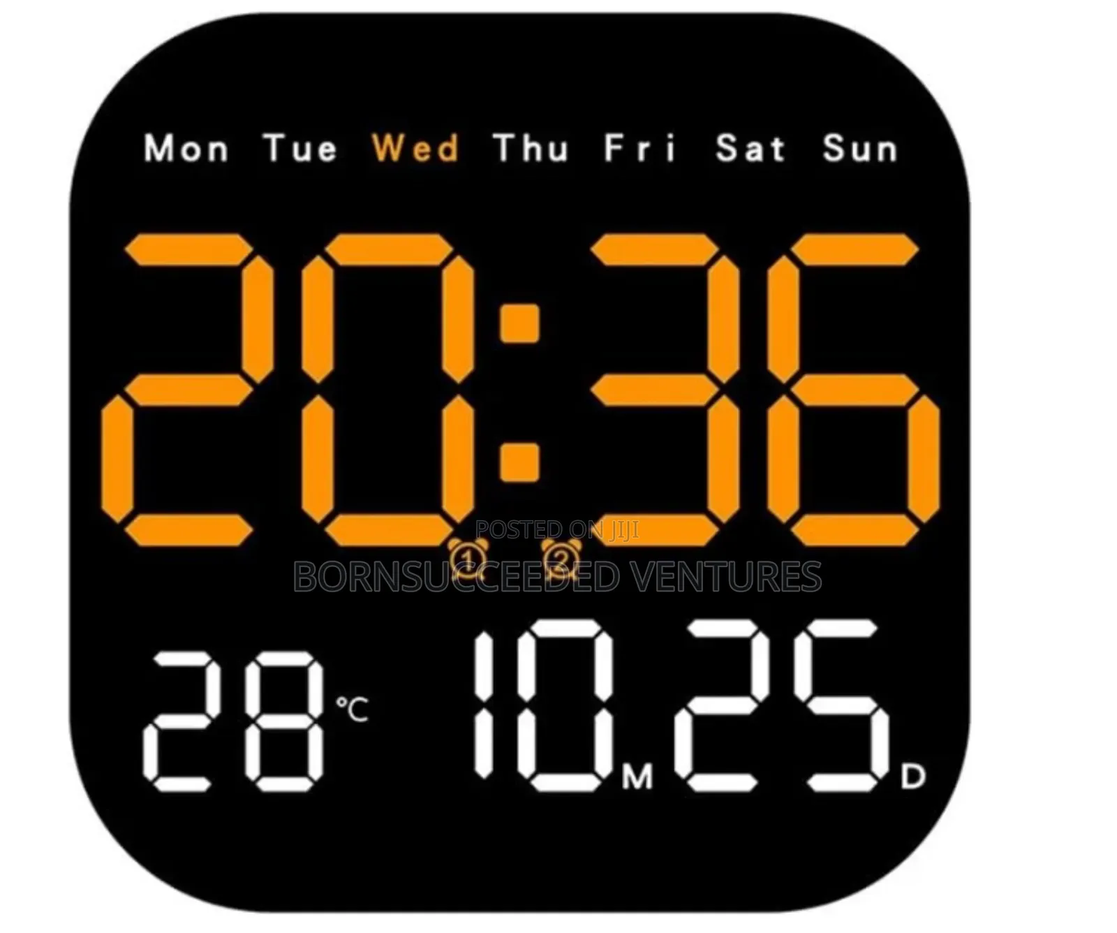 Remote Control Digital Display Wall Clock