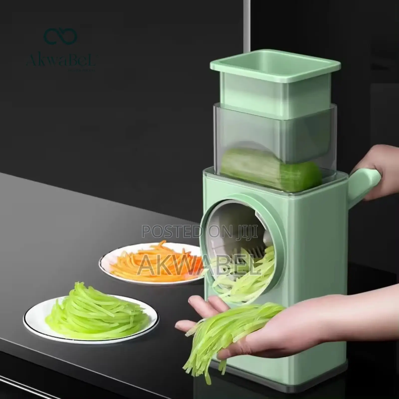 3-in-1 Kitchen Grater • Shredder • Slicer With Suction Base