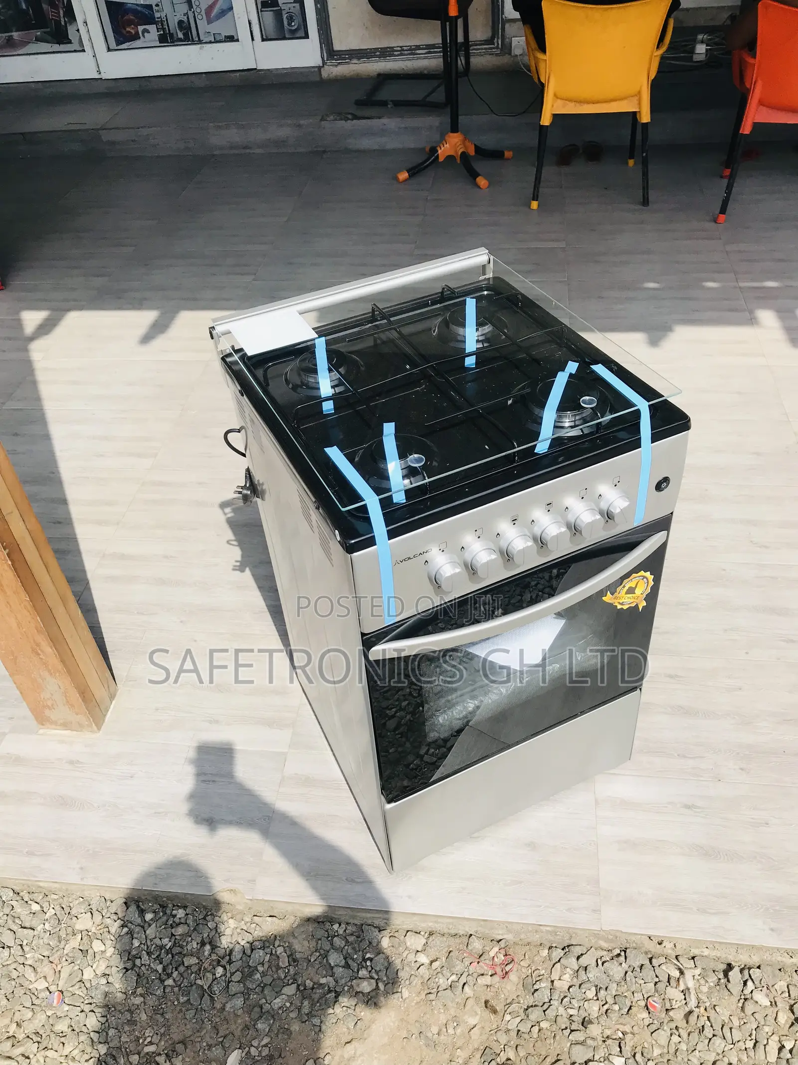 Glass Lid Volcano 4 Gas Cooker Oven 50by50