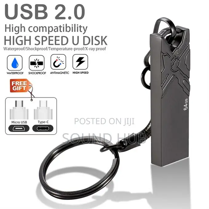 128gb Metal Otg Usb Flash Drive - Black
