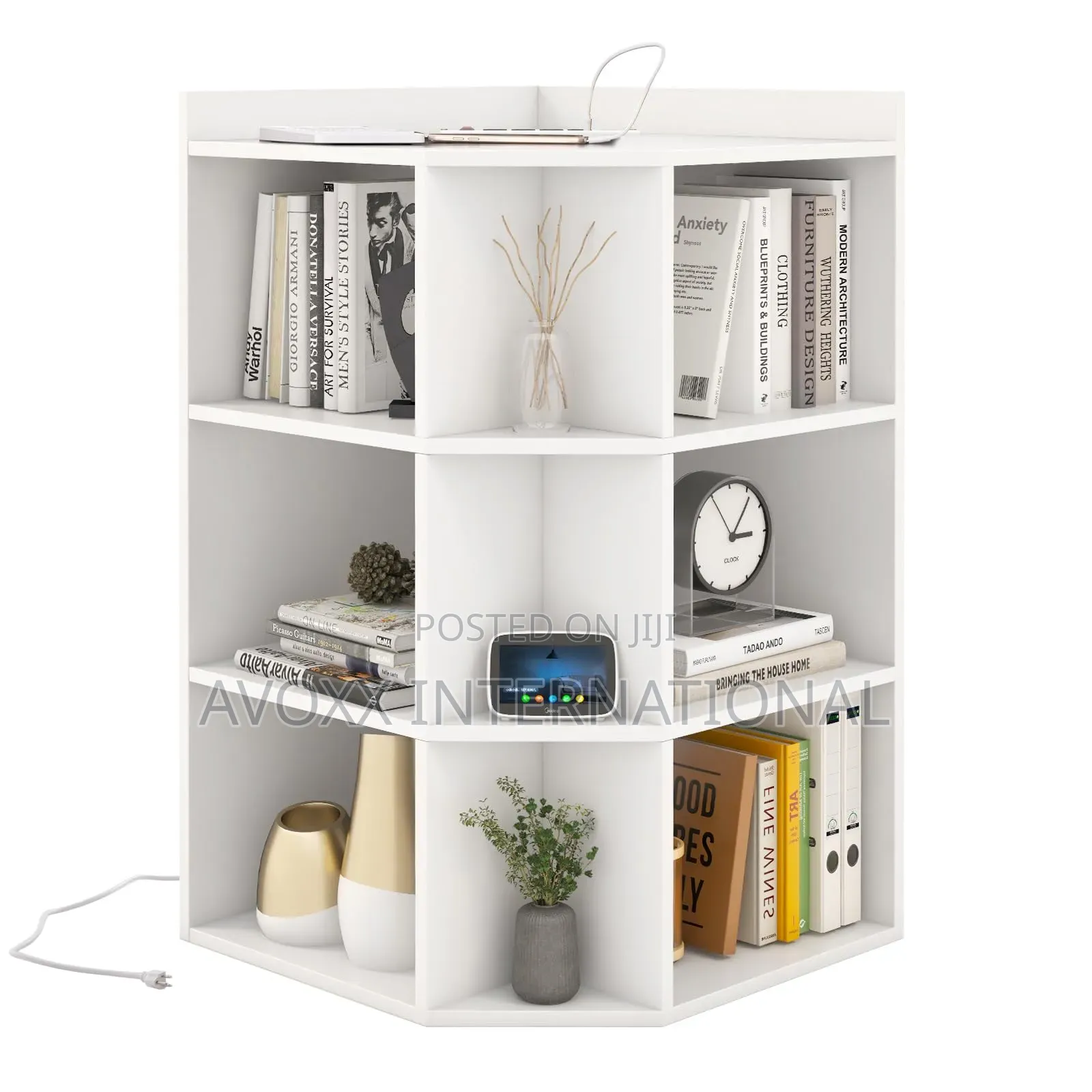 Corner Cube Bookshelf White - Room Essentials