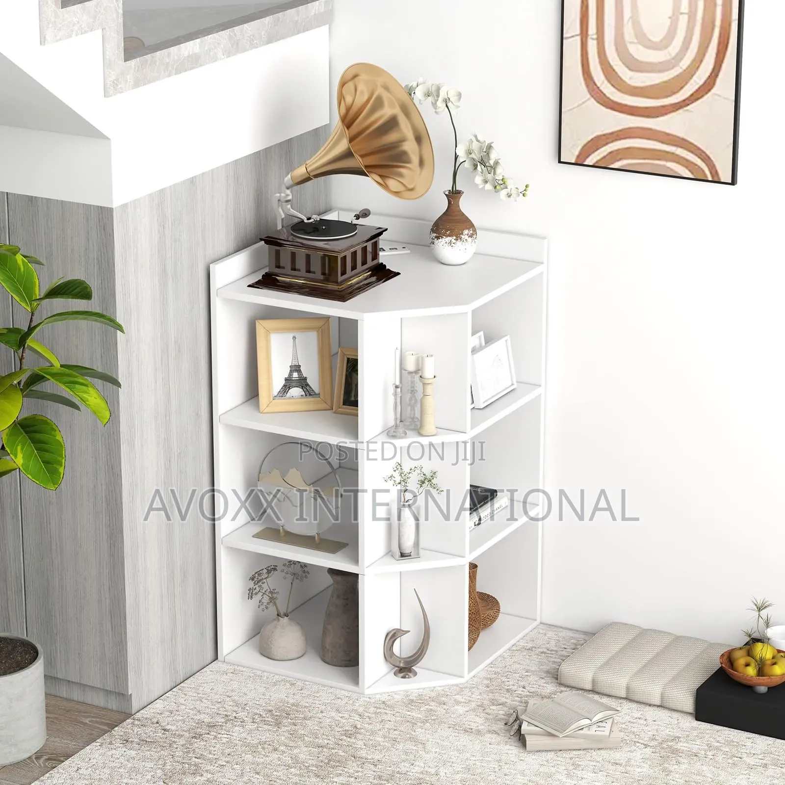 Corner Cube Bookshelf White - Room Essentials