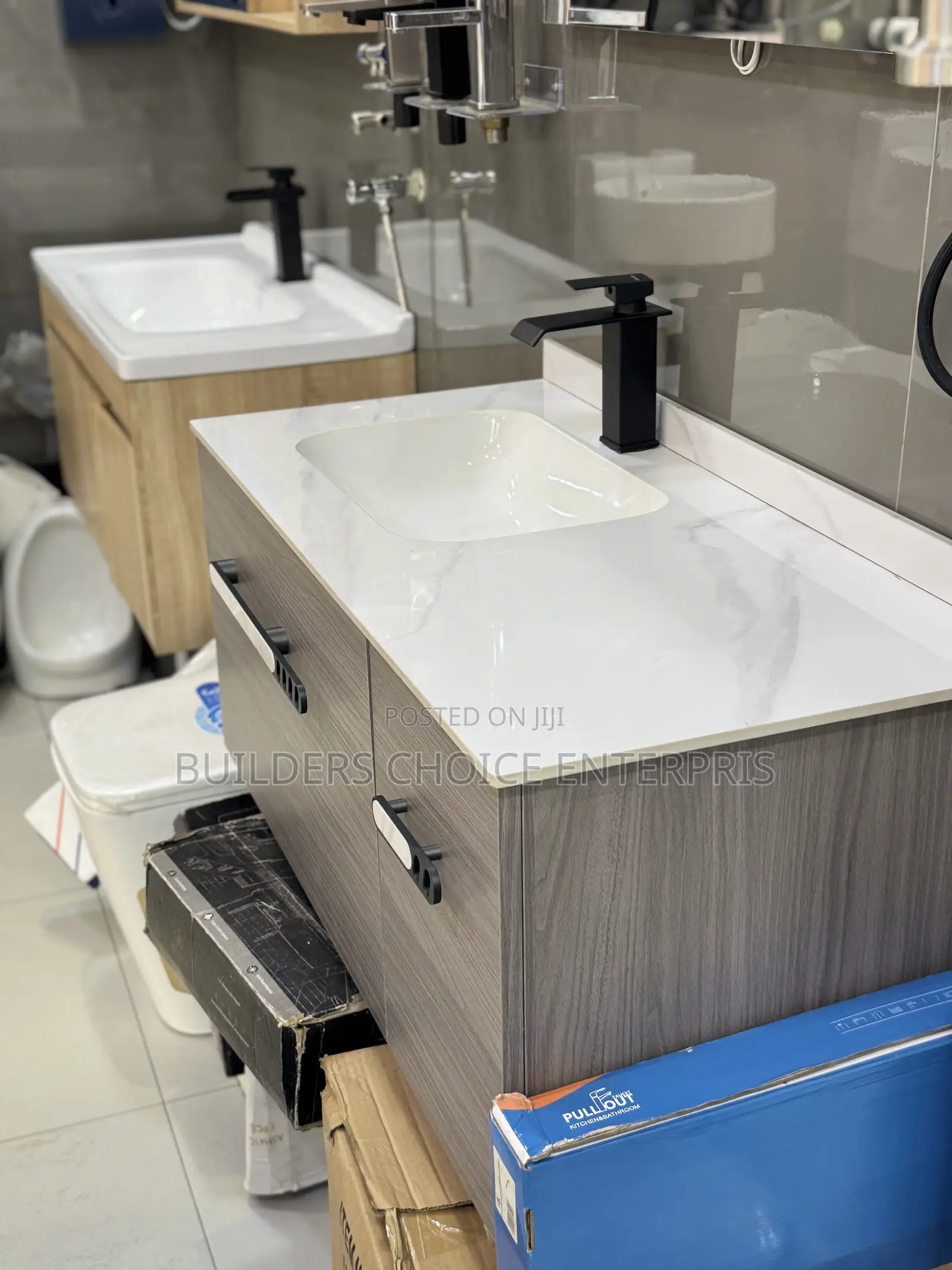 Luxury Wall Mount Floating Cabinet Basin