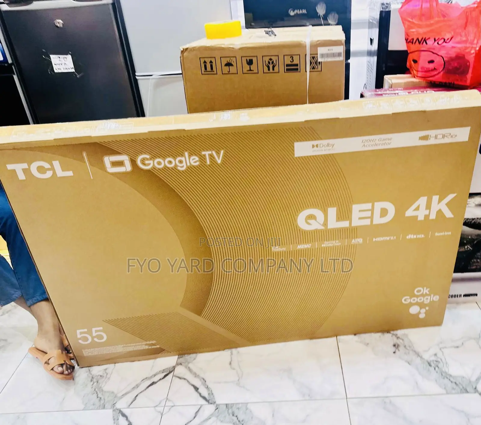New Label TCL 55inc HDR QLED Smart Satellite Andriod TV