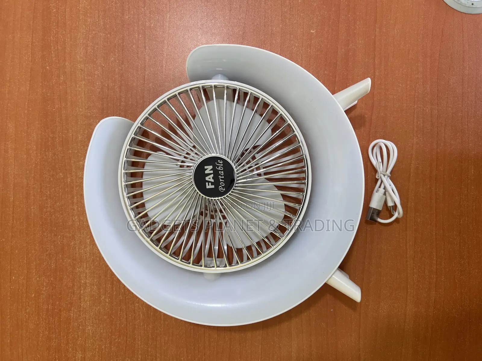 Portable Colorful Desktop Rechargeable Fan + Ambient Light