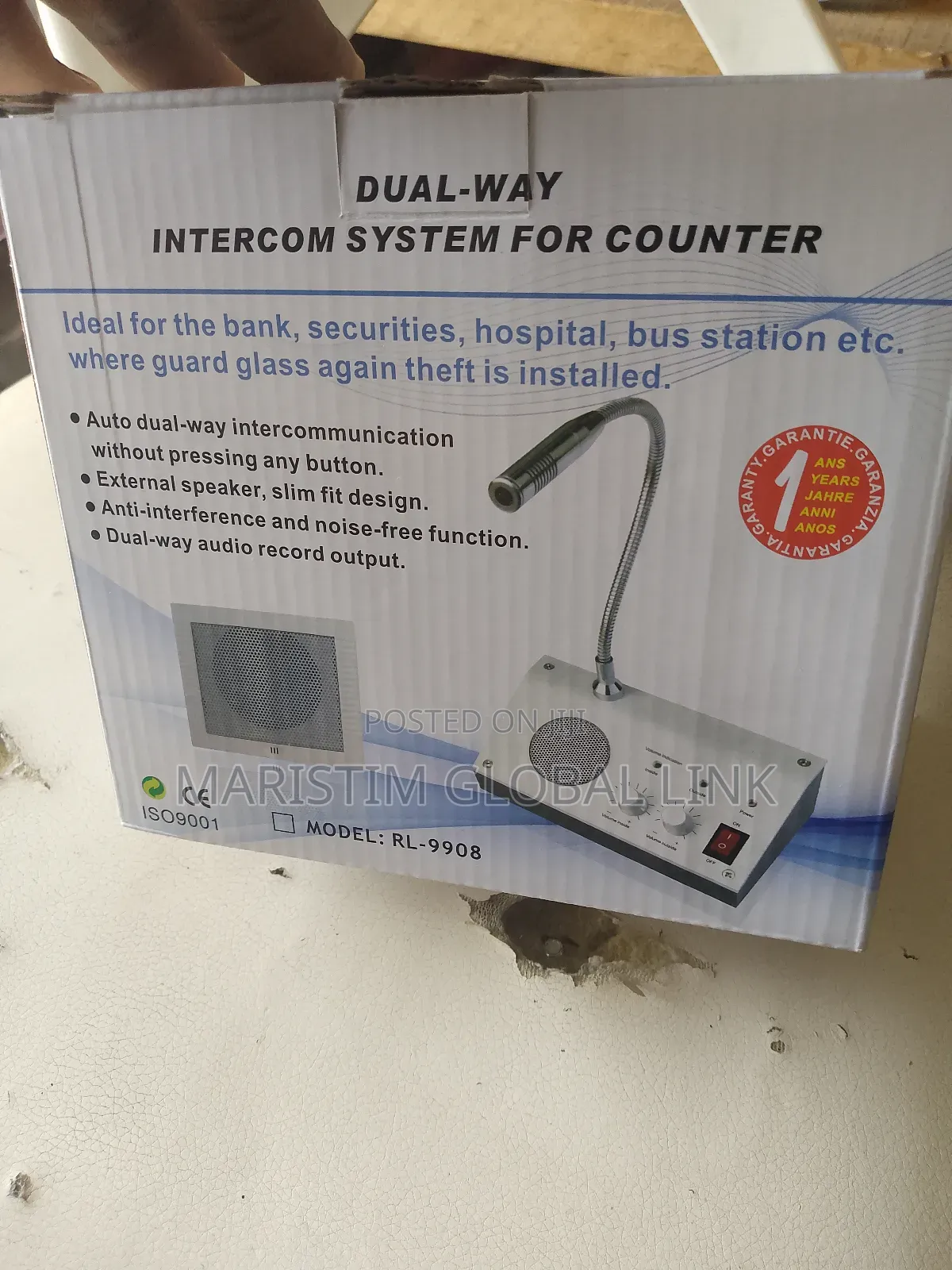 Dual Way Intercom System for Counter