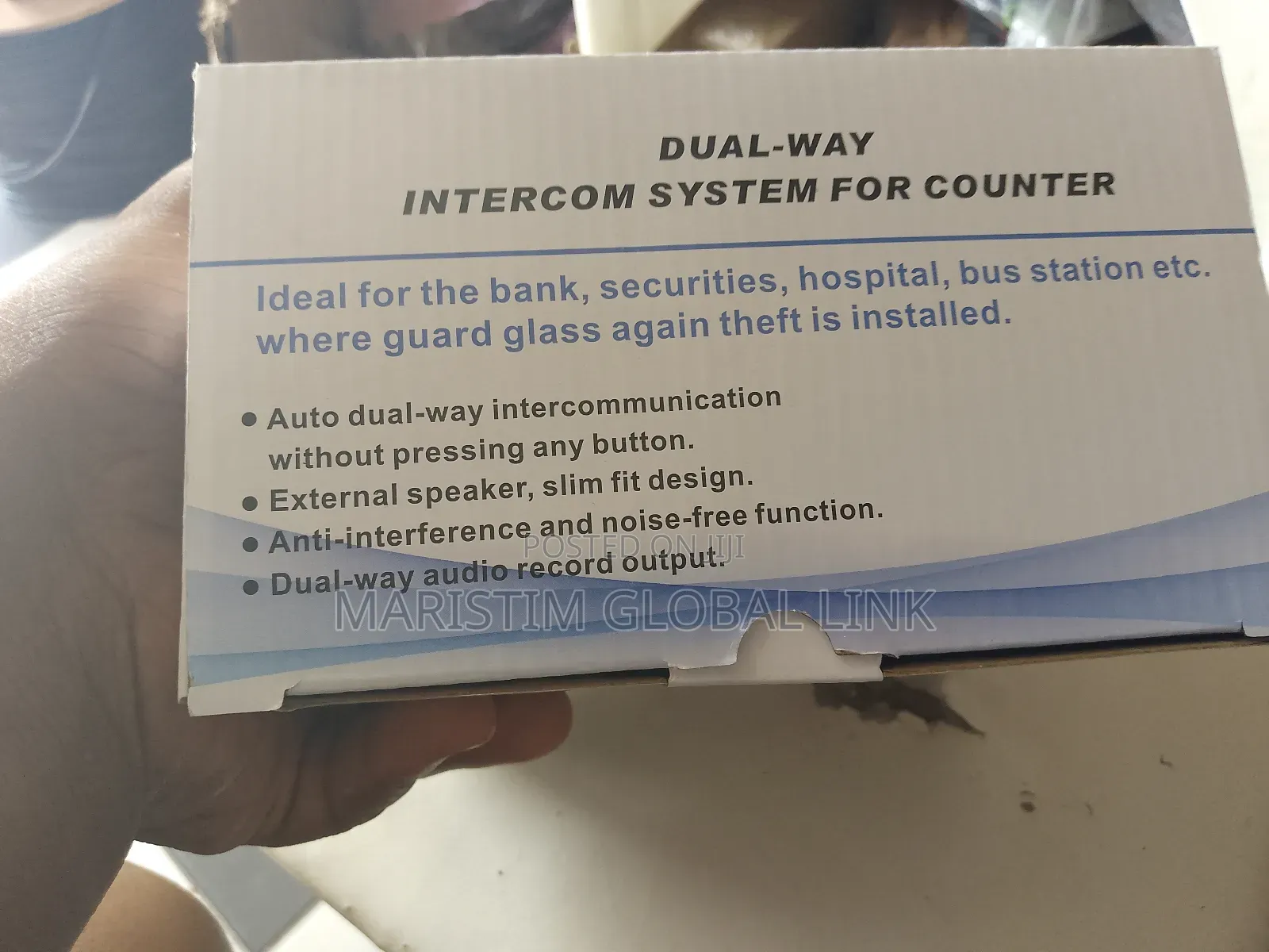 Dual Way Intercom System for Counter