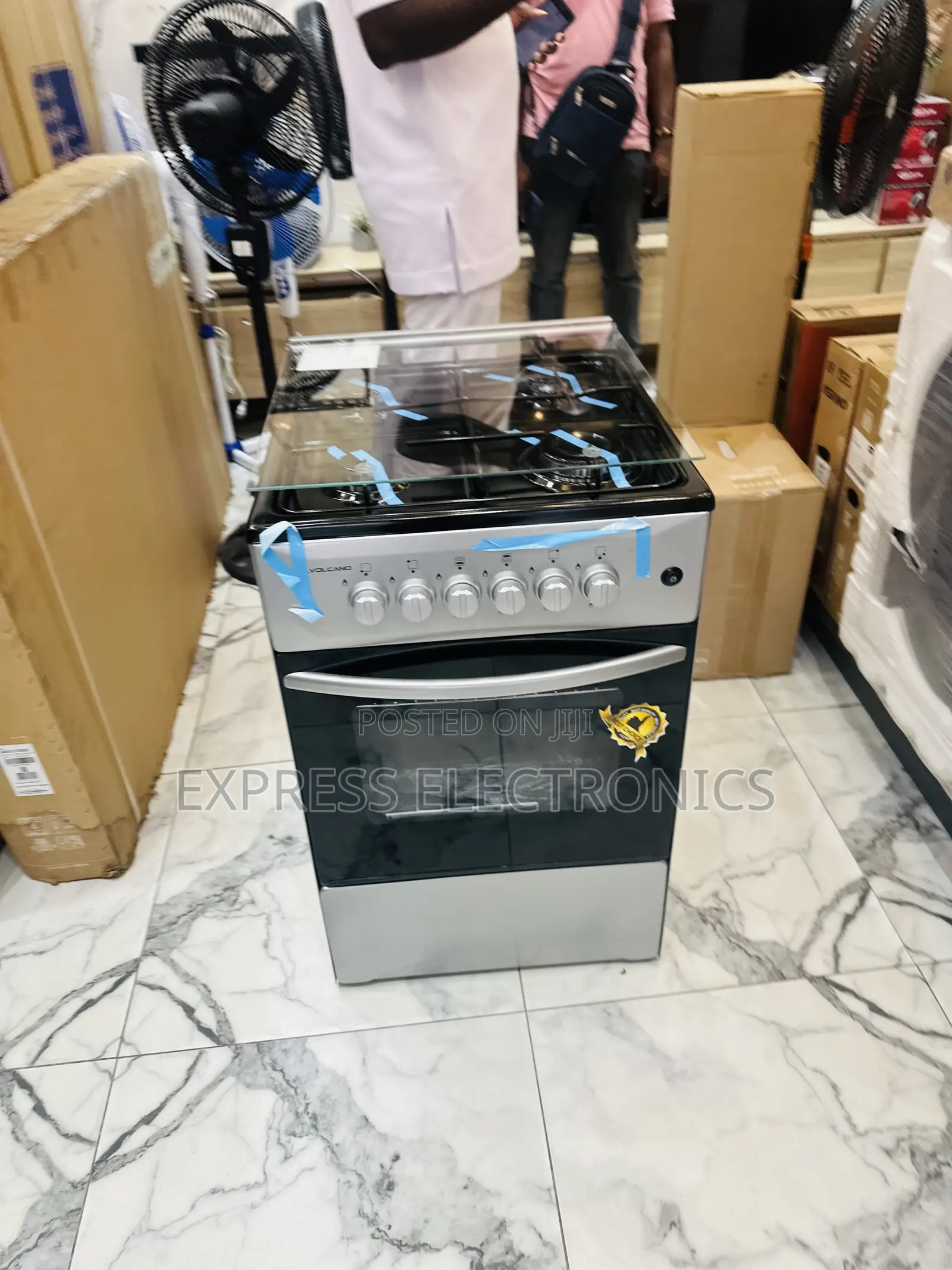 Ultra Modern Sliver Color Gas Cooker Oven 4burner 50/50