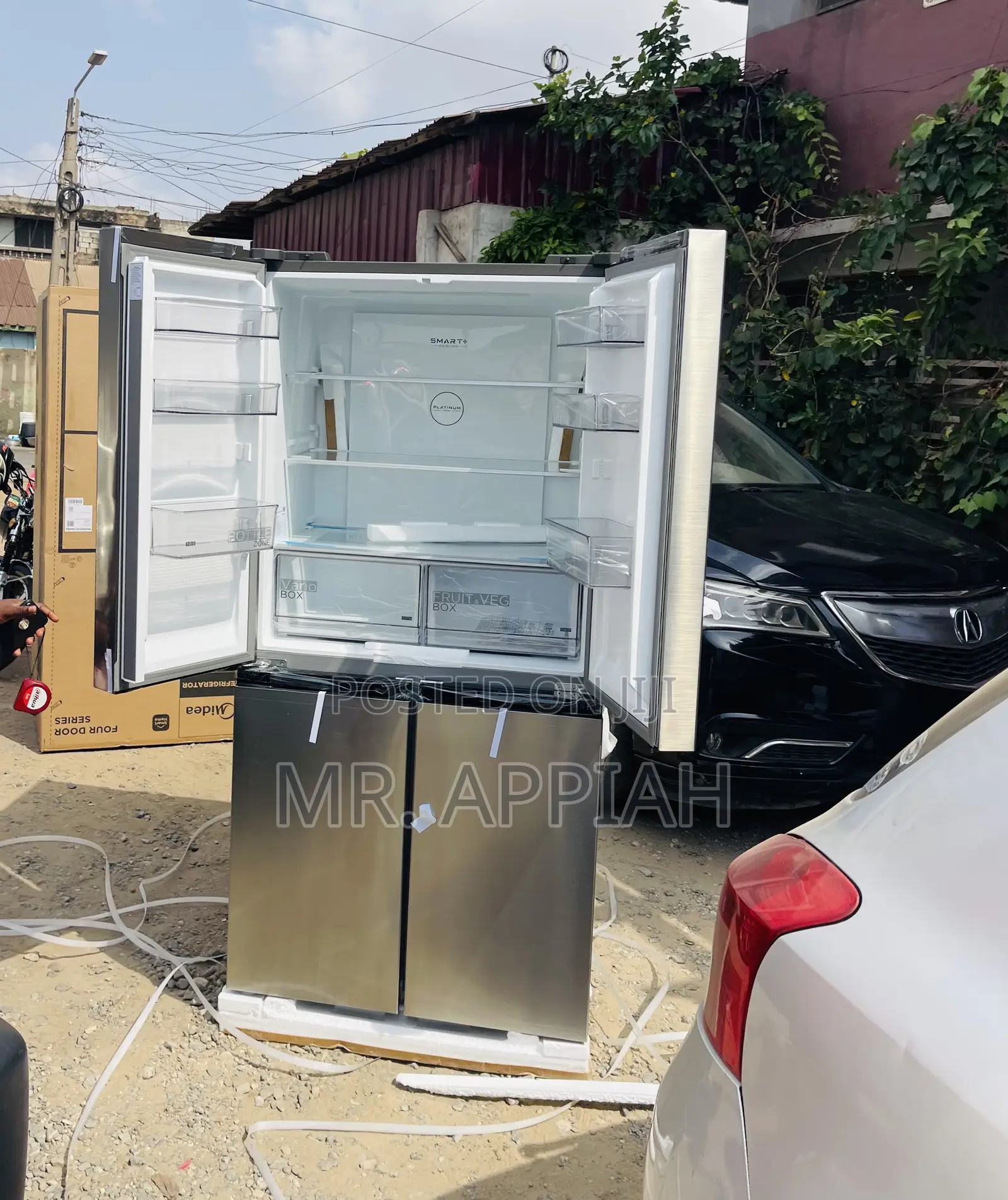 Authentic Midea MDRF632FGN46D474L Side by Side Fridge(Gray)