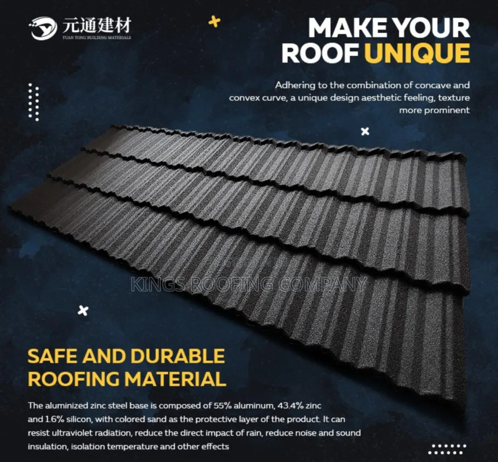 Classic Alu-Zinc, Stone-Coated Roof