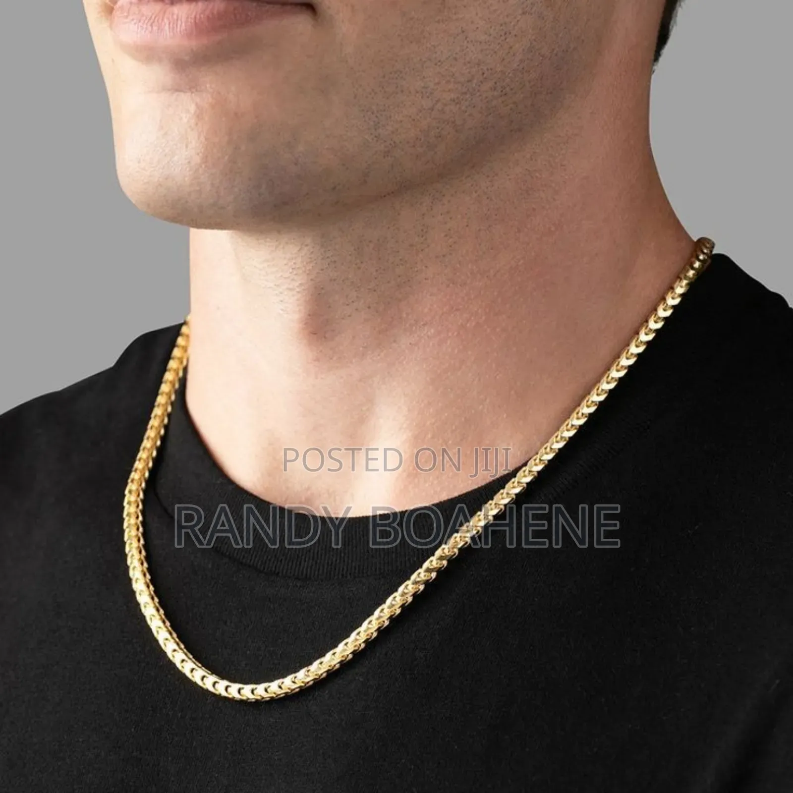Men Gold Color Franco Chain