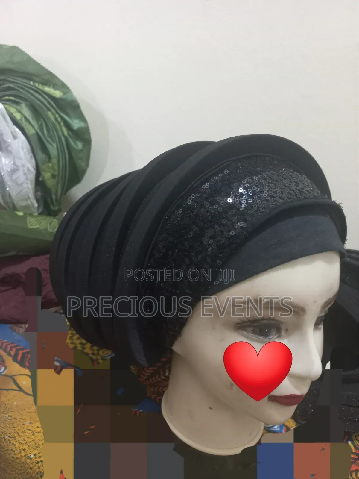 Black Fascinators and Black Turbans