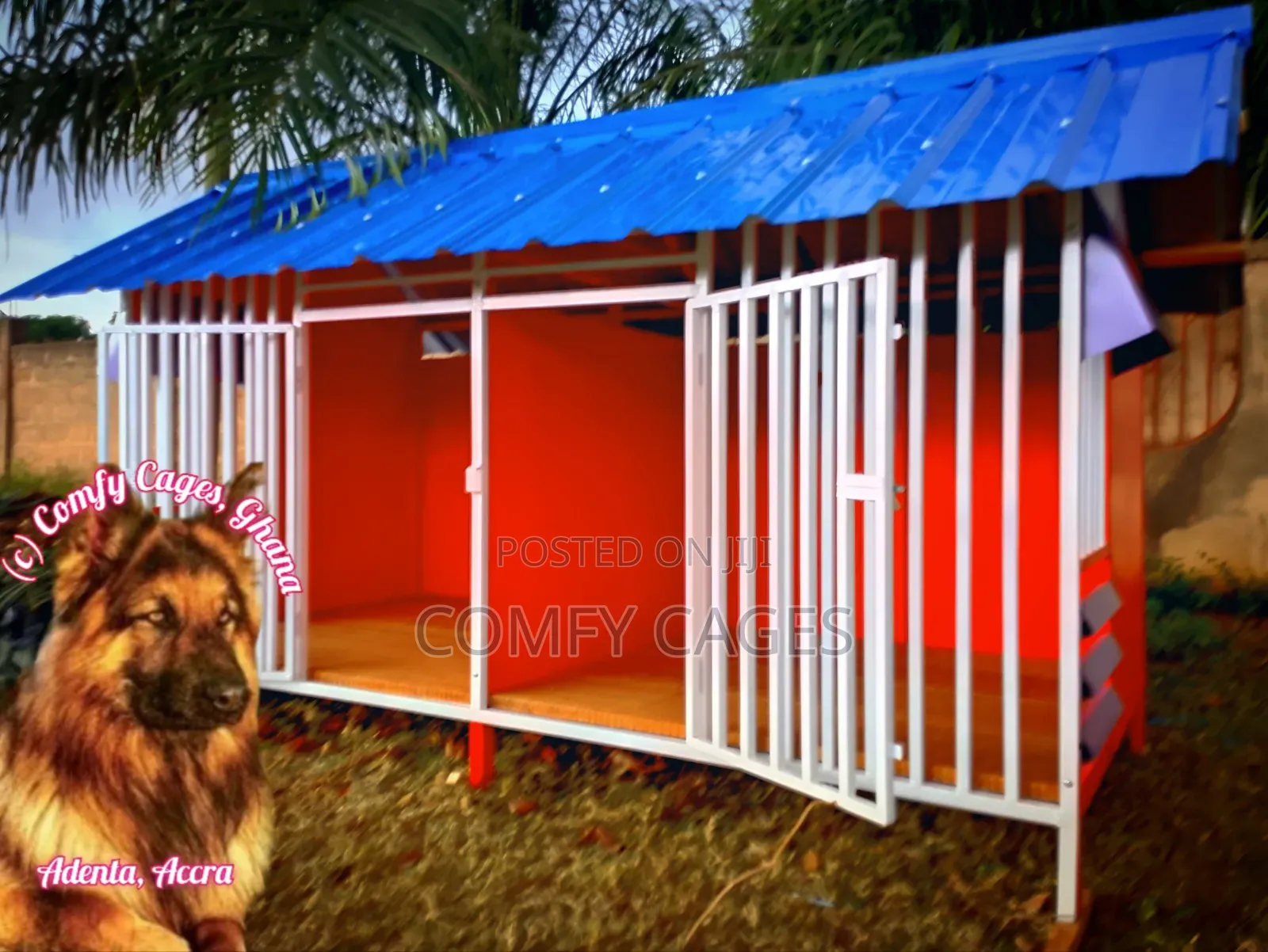 Large Robust Double Galvanized Steel Comfy Dog Cage