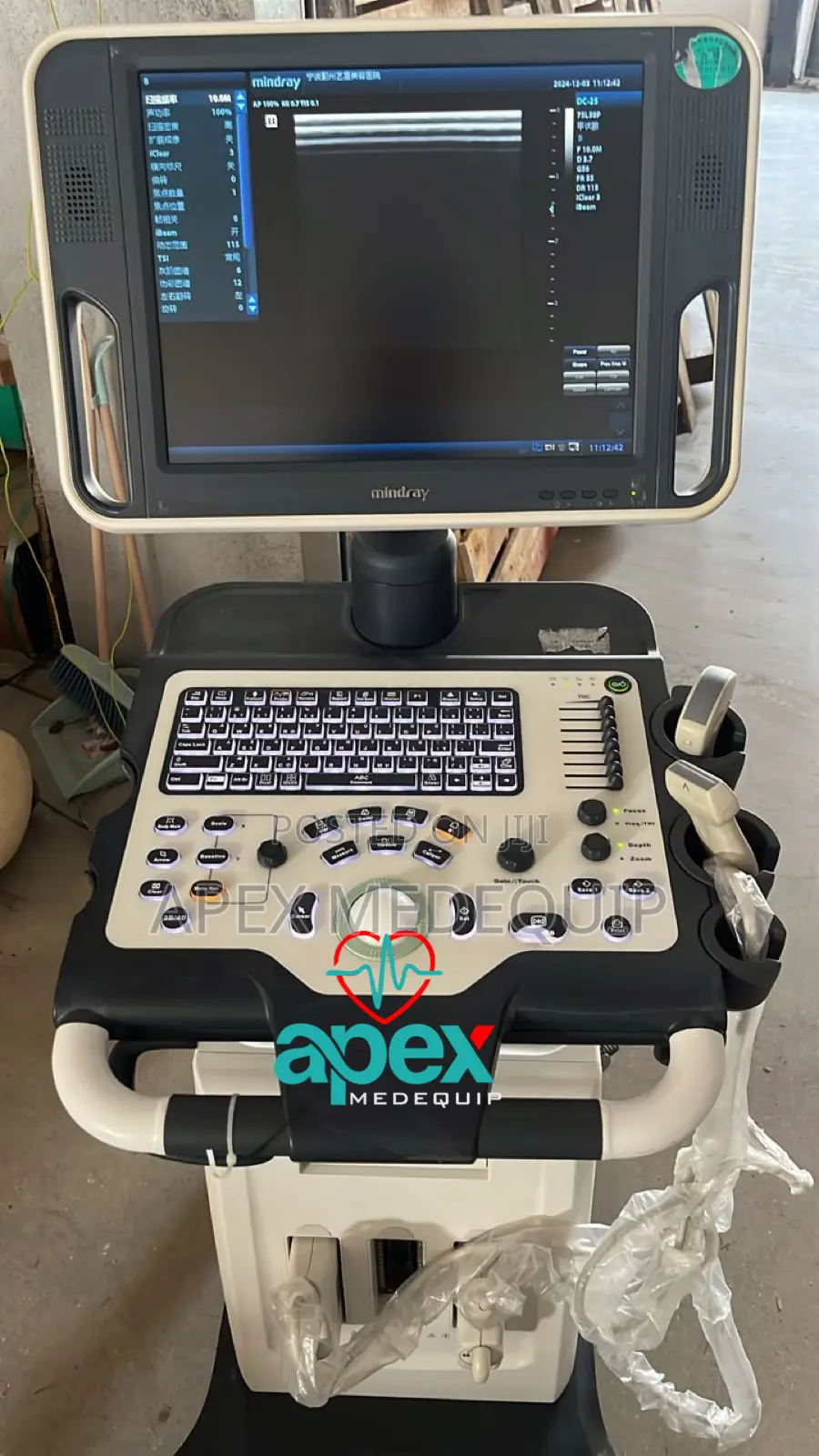 Mindray DC 28 Ultrasound System + 3 Probes ( Almost New )