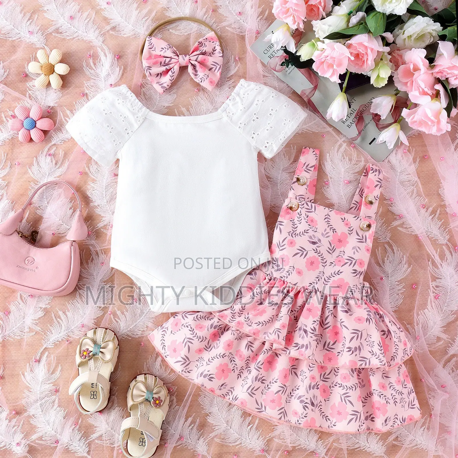 3pcs Baby Girls Wear. Ages 12-18m