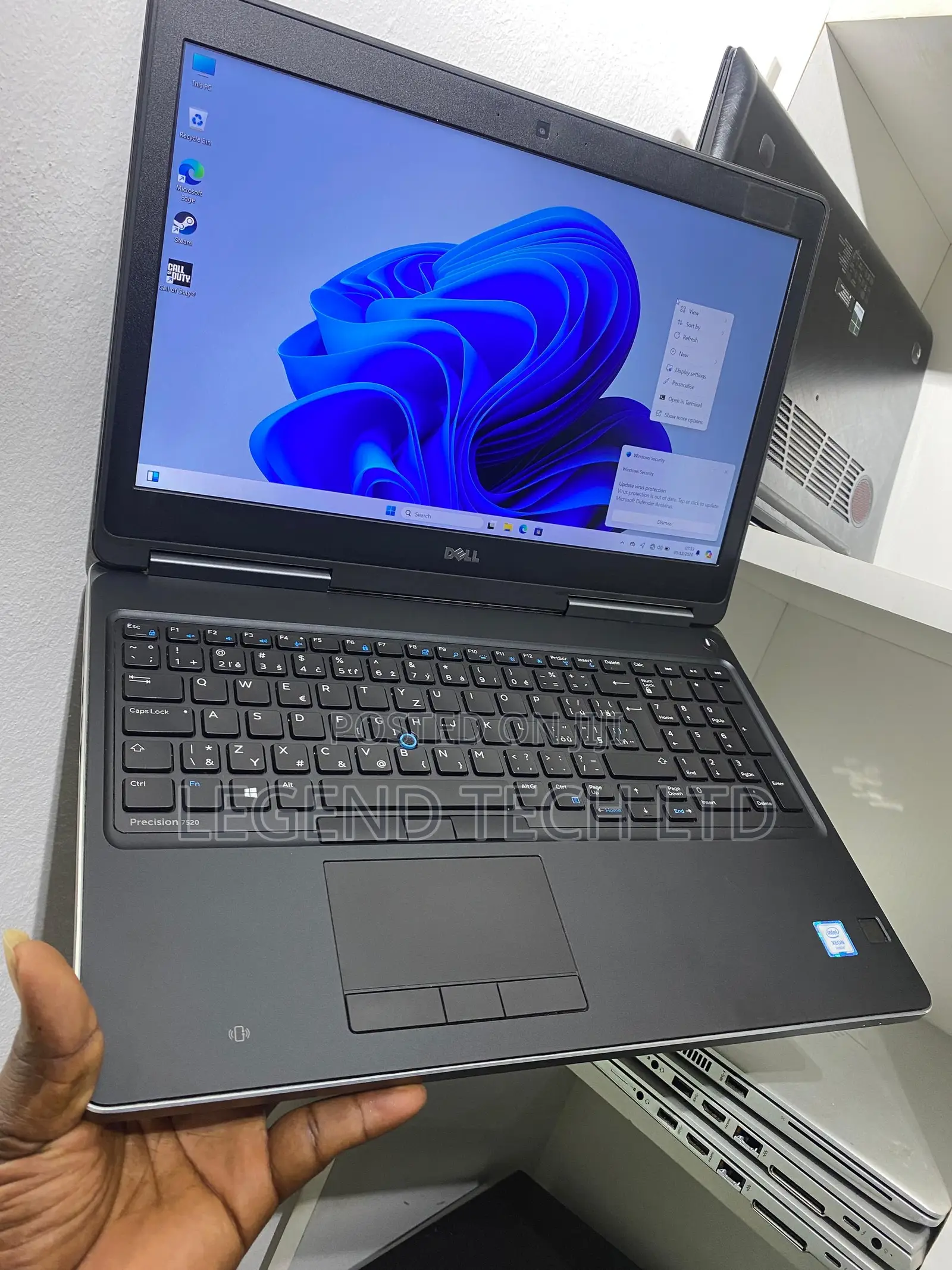 Laptop Dell Precision 15 7520 16GB Intel Xeon SSD 1T