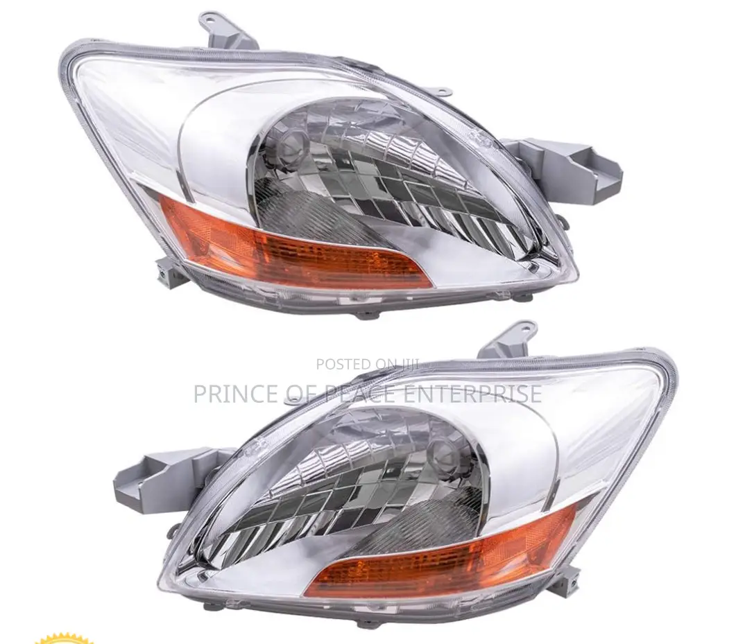 Toyota Vitz 2008 2009 2010 Headlight Pair Yellow