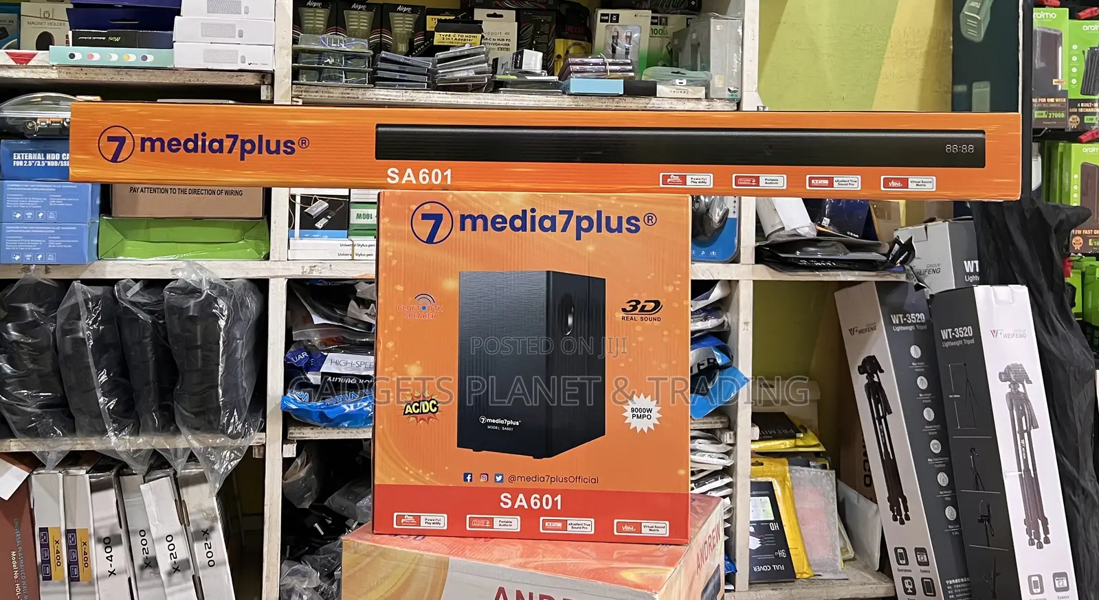 Media7plus Super Bass Bluetooth Sound Bar Woofer Set - Sa601