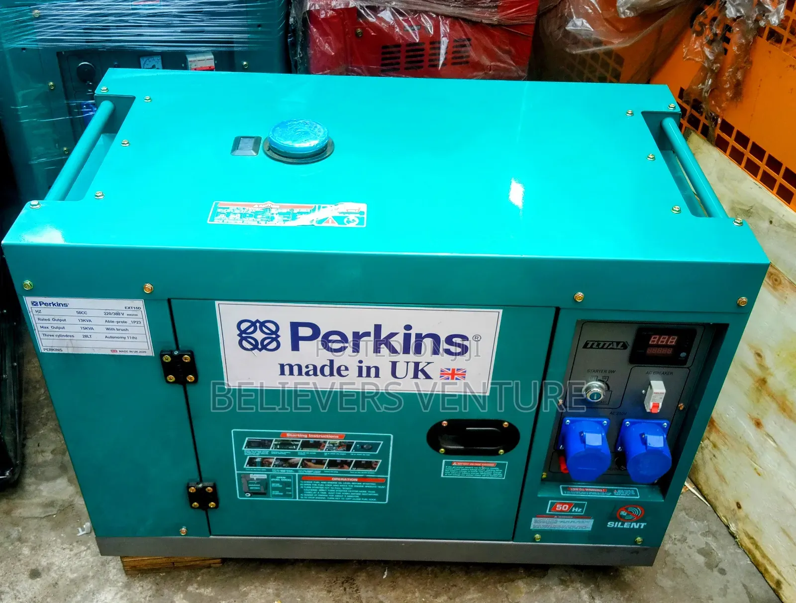 Perkins Generator 15kva Diesel 16500watt Perkins Generator