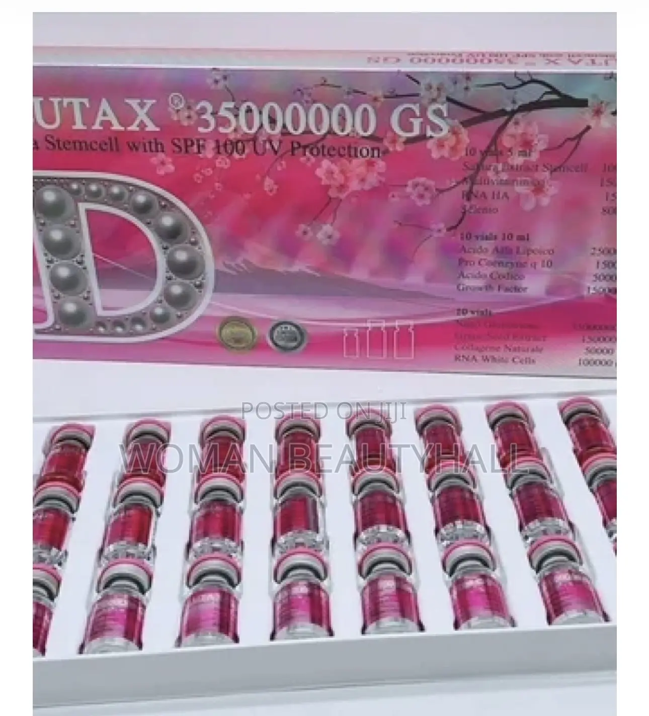 Glutax 35000000GS Sakura Skin Whitening Stemcell Injection