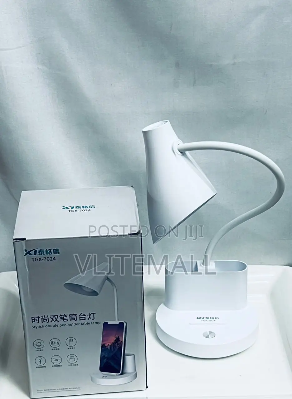 LED Desk Lamp With Stylish Double Pen Holder Table Lamp