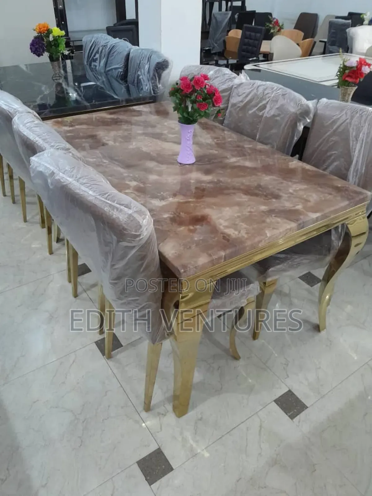 Dining Sets With Gold Metal Legs