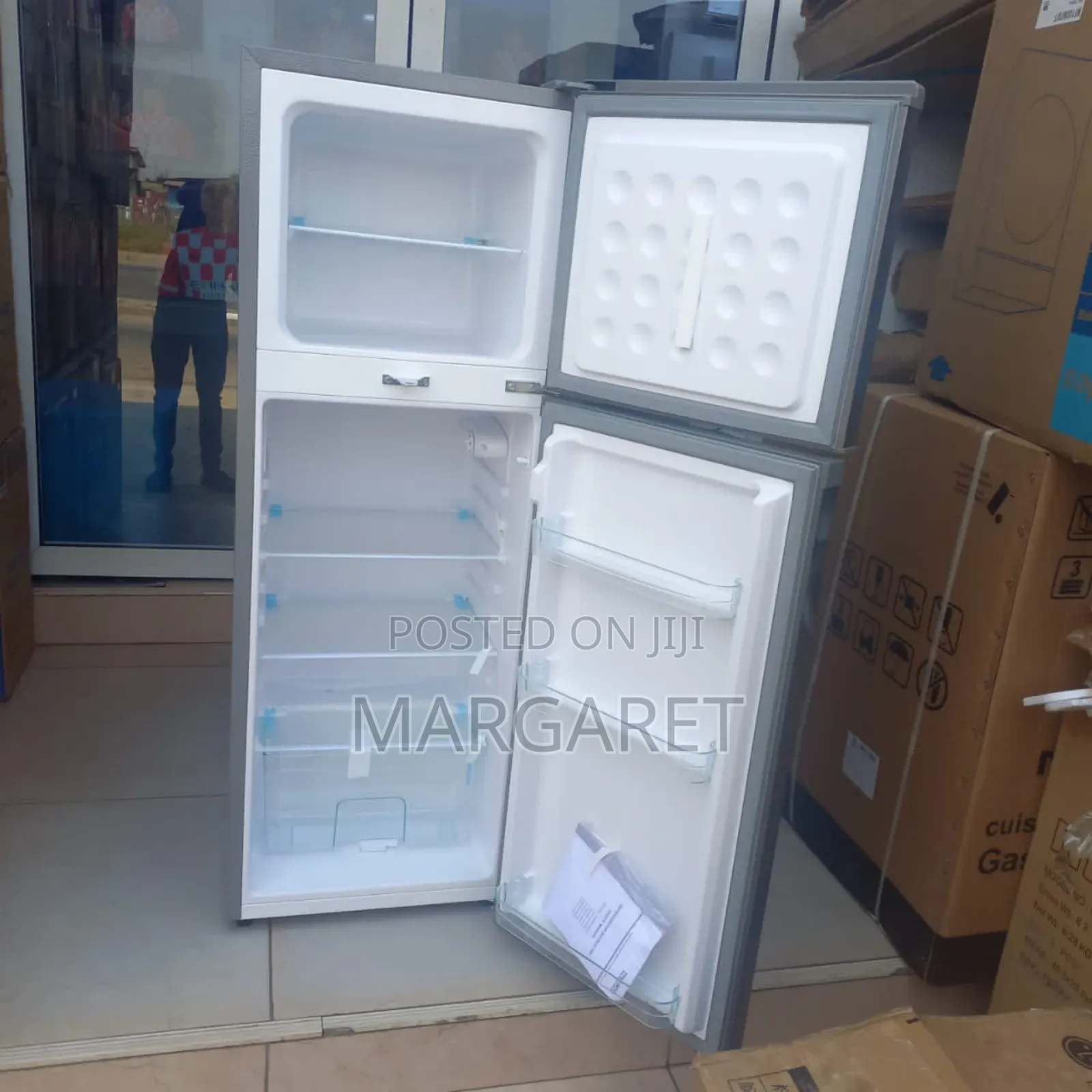 Gray Nasco Double Door Fridge