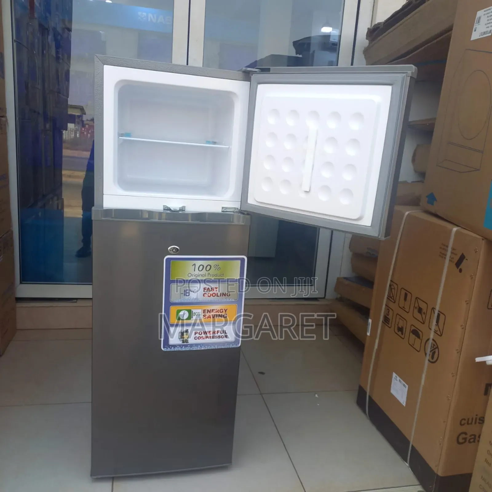 Gray Nasco Double Door Fridge
