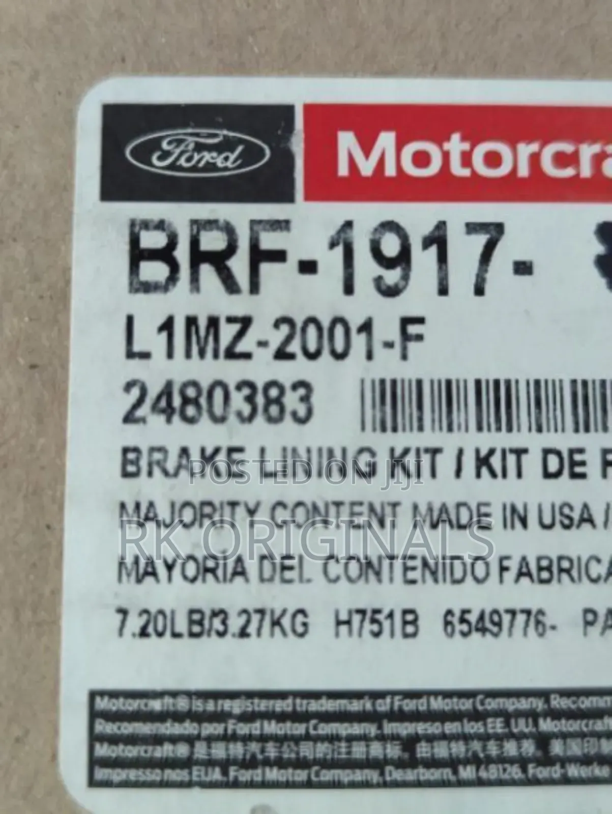 Ford Explorer 20-24 Motorcraft Front Brake Pad From Usa