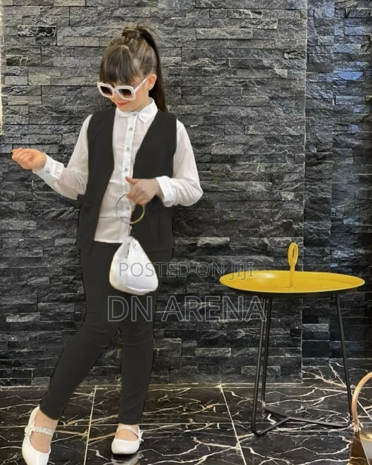 Girls 3pcs Outfit Trousers With Coat and Shirt