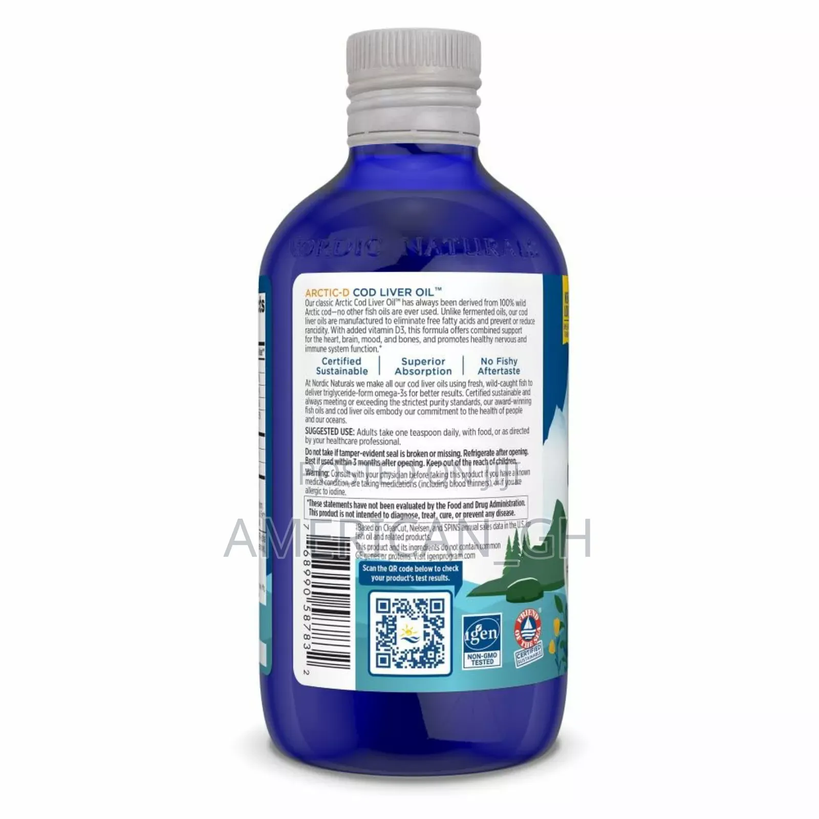 Nordic Naturals Arctic-D Cod Liver Oil, Lemon, 237ml
