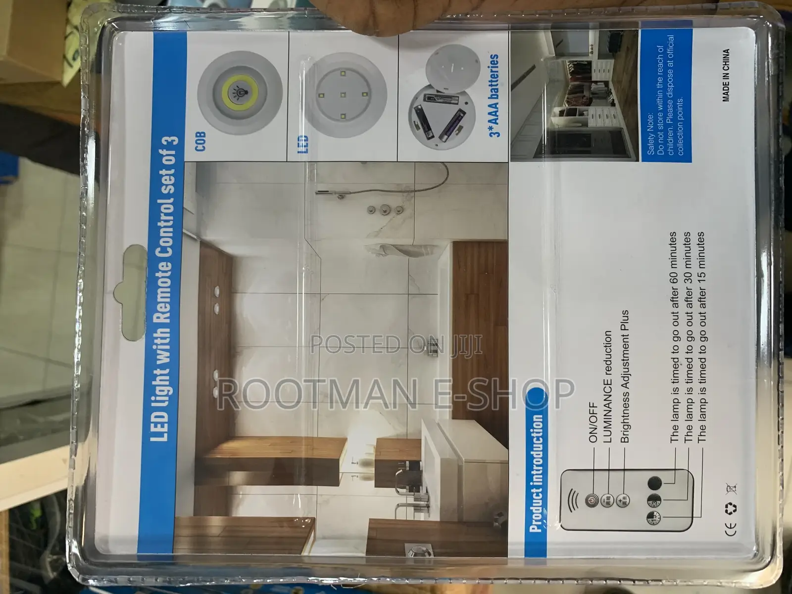 LED Light With Remote Control Set of 3