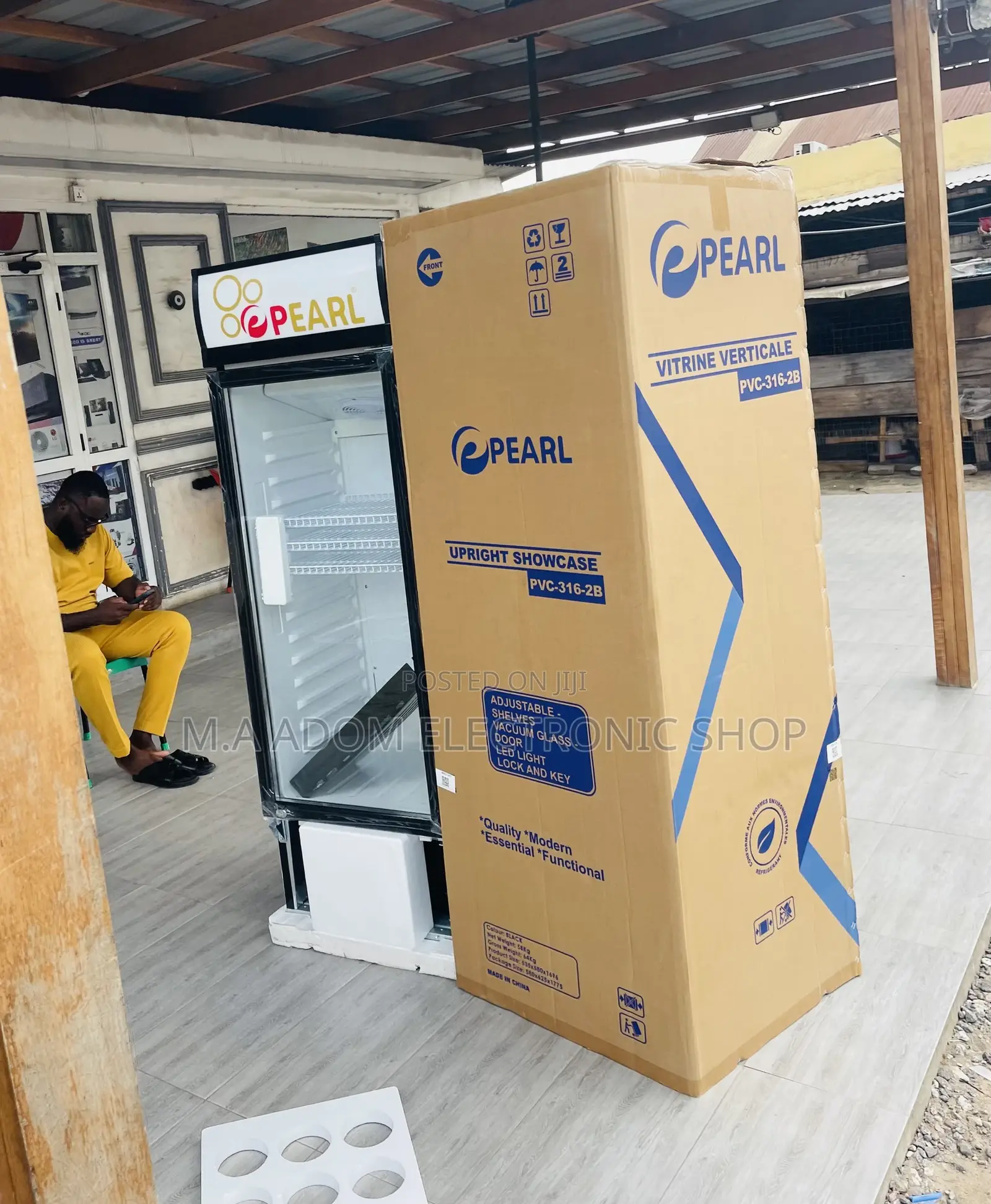 Energy Efficient Pearl 1 Door Display Fridge(Pvc-316-2b)