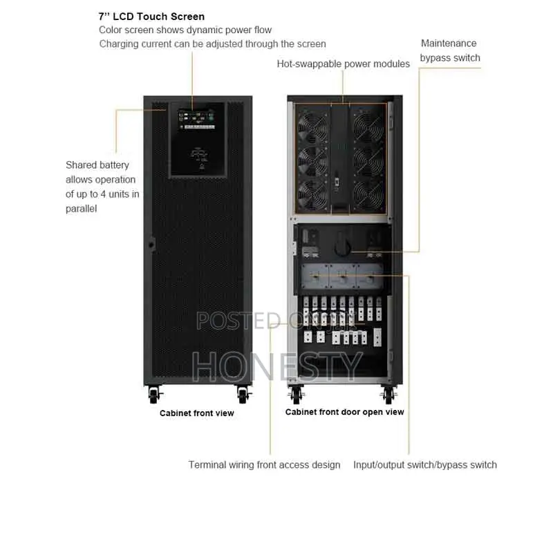 Cwups 120kva/96kw 3phase Ups Backup Power Supply for Medica