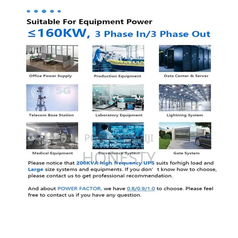 Cwups 120kva/96kw 3phase Ups Backup Power Supply for Medica