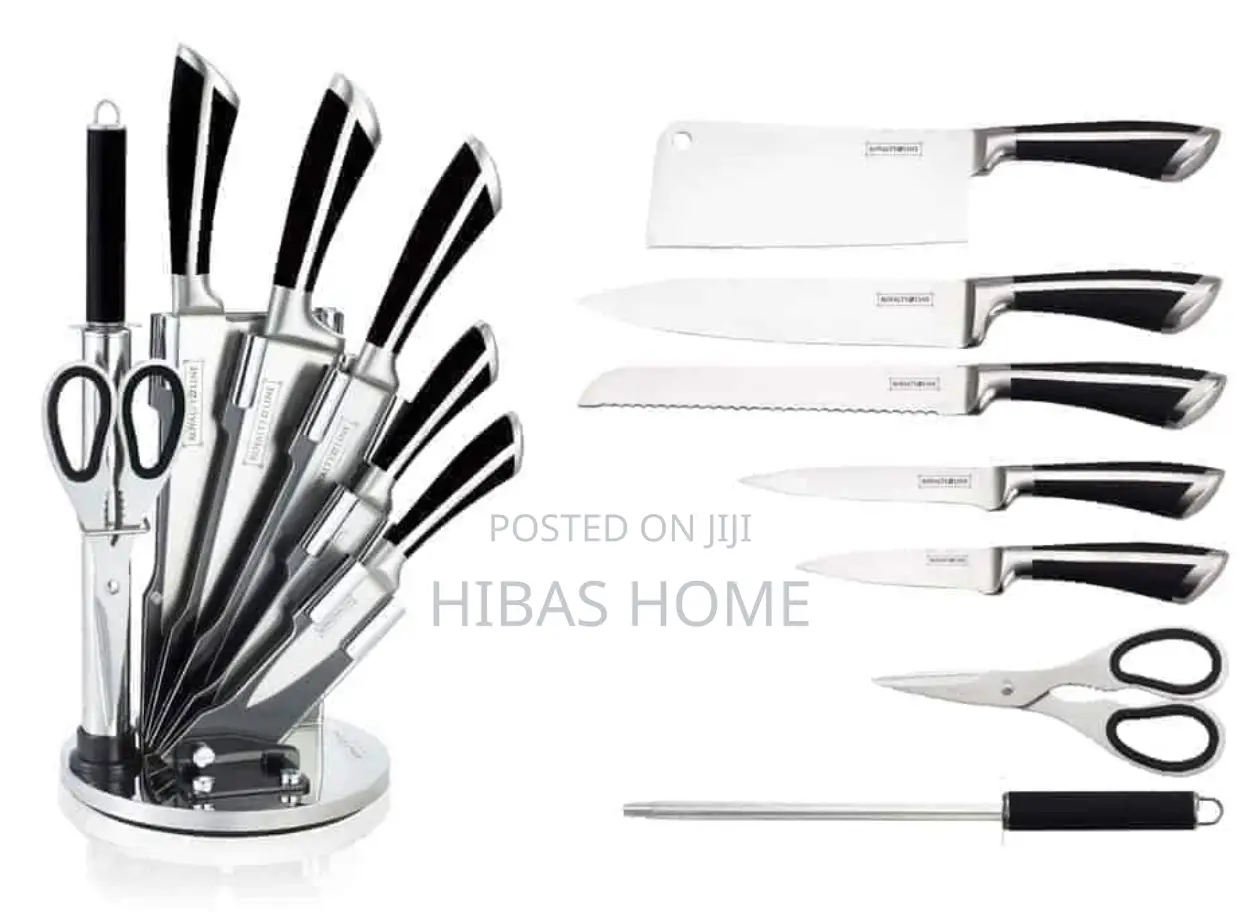 Herzog 8pcs Knife Set With Acrylic Stand Kitchenware