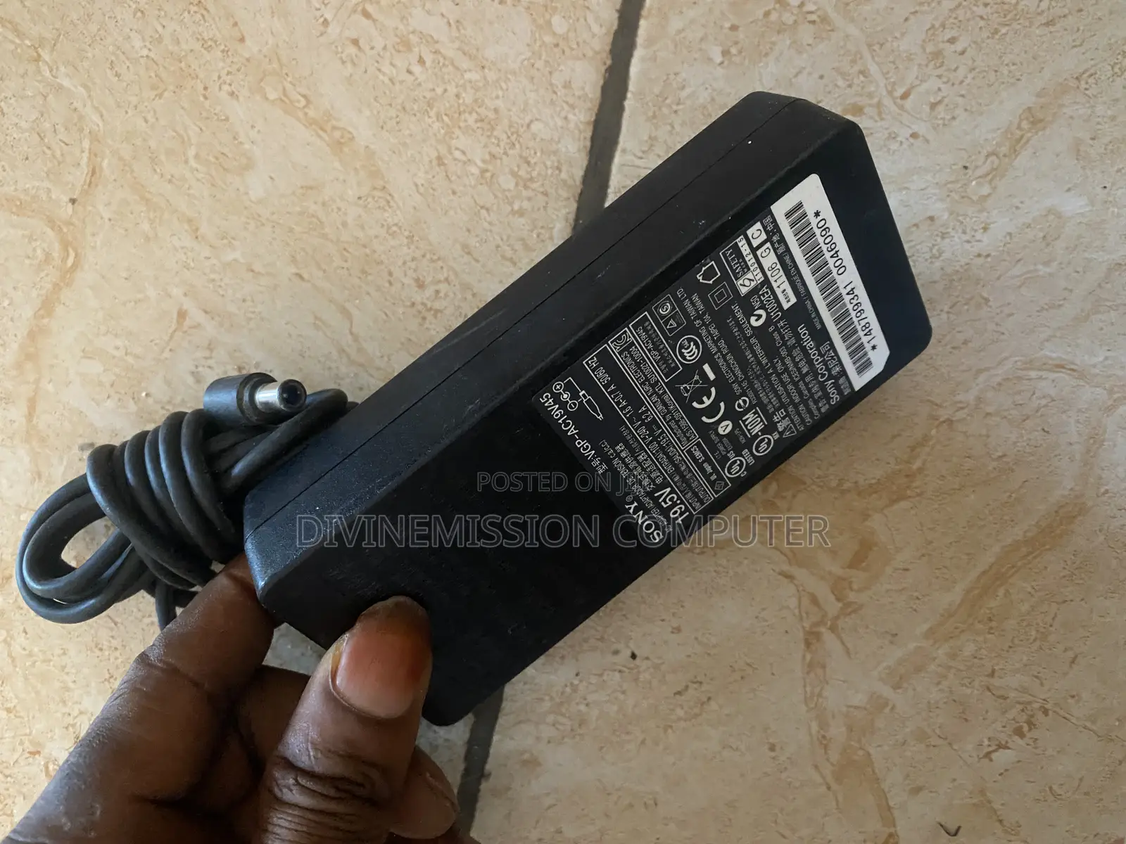 Sony Laptop/Tv Adapter 19.5v~6.2A (120w) Uk  Used Original