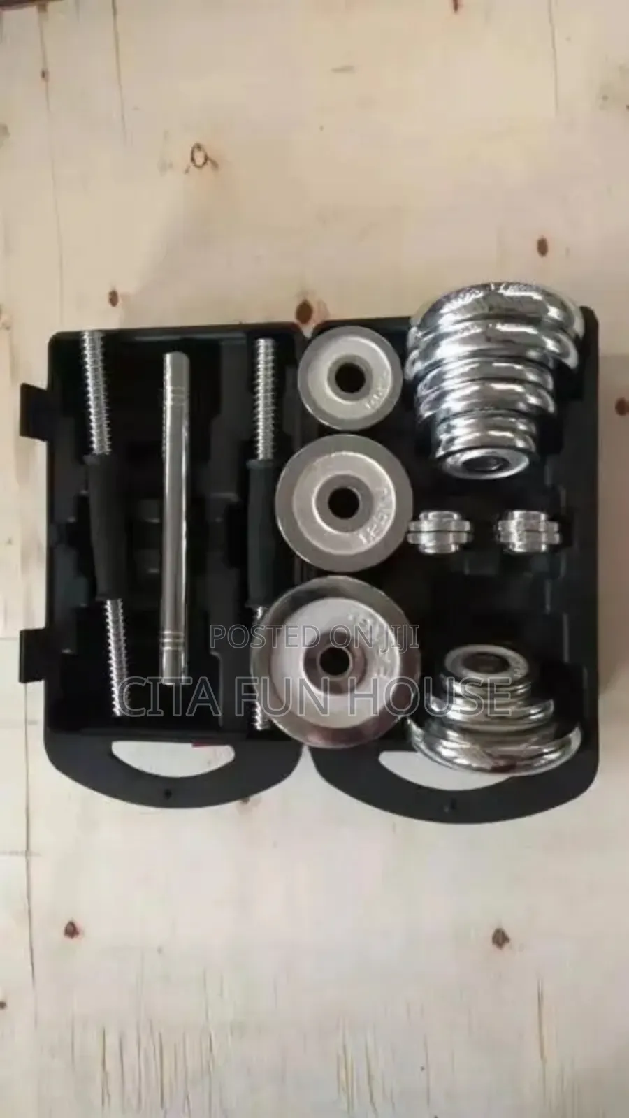 Adjustable 15kg Iron Dumbell Set