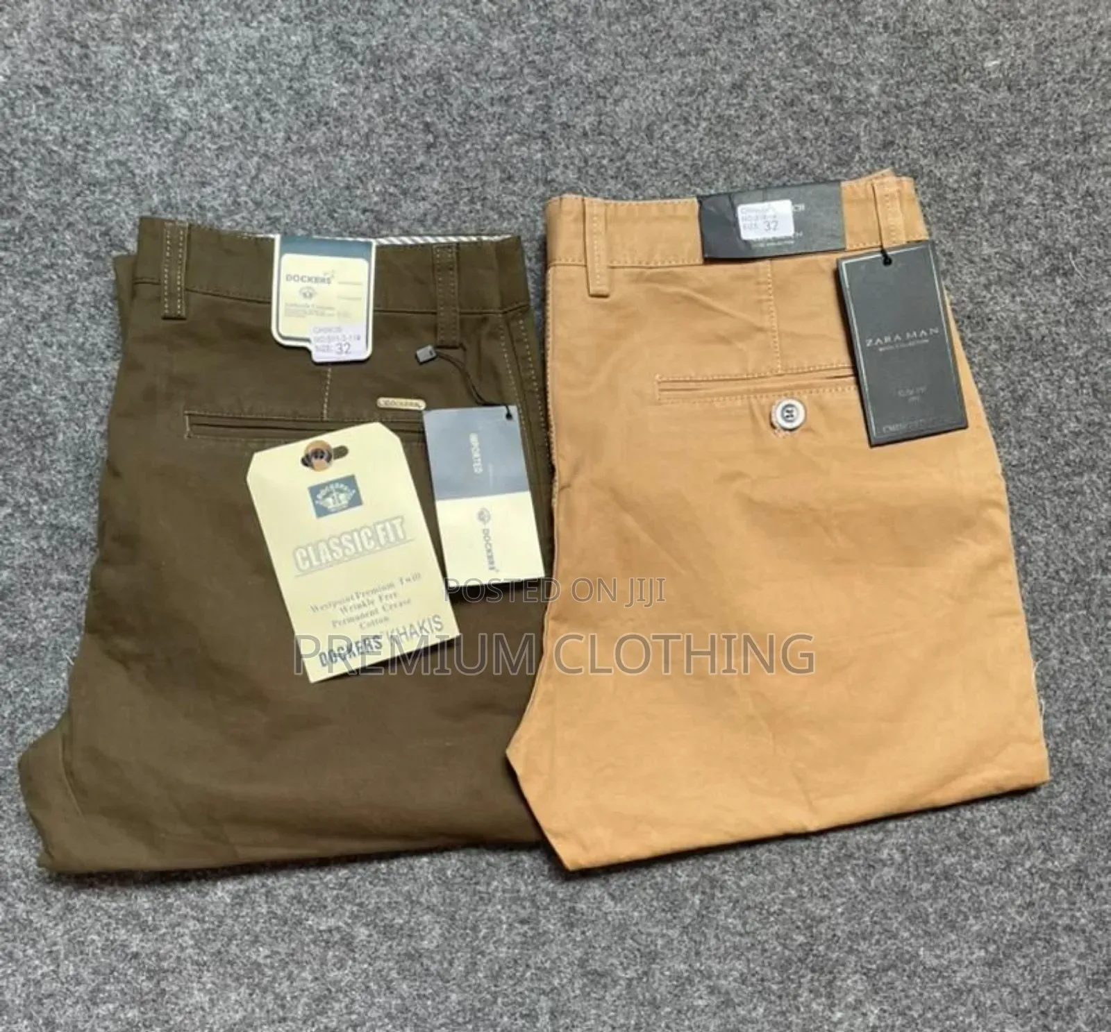 Long Khaki Trousers for Men