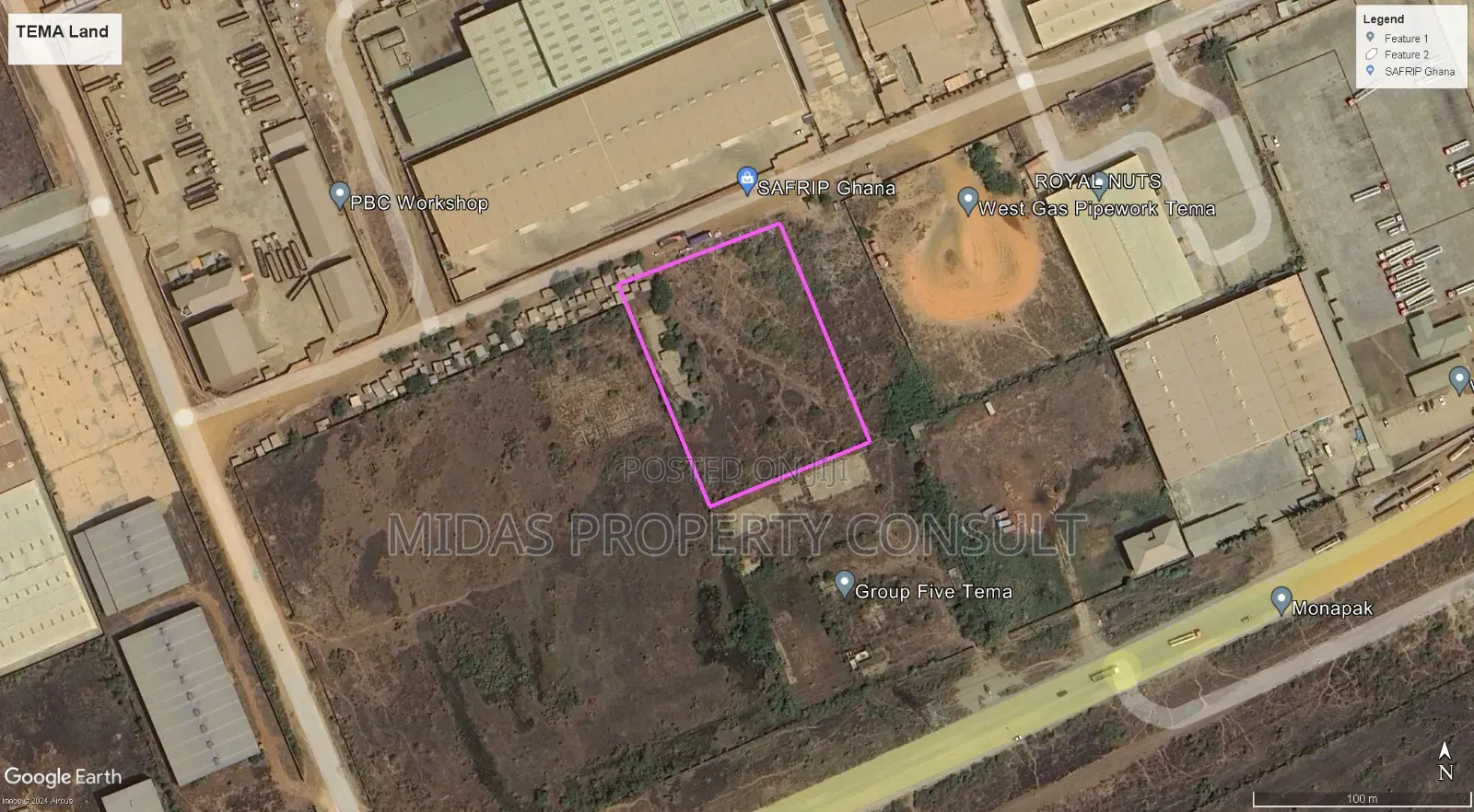 2.12 Acre Land for Sale at Tema Heavy Industrial Area