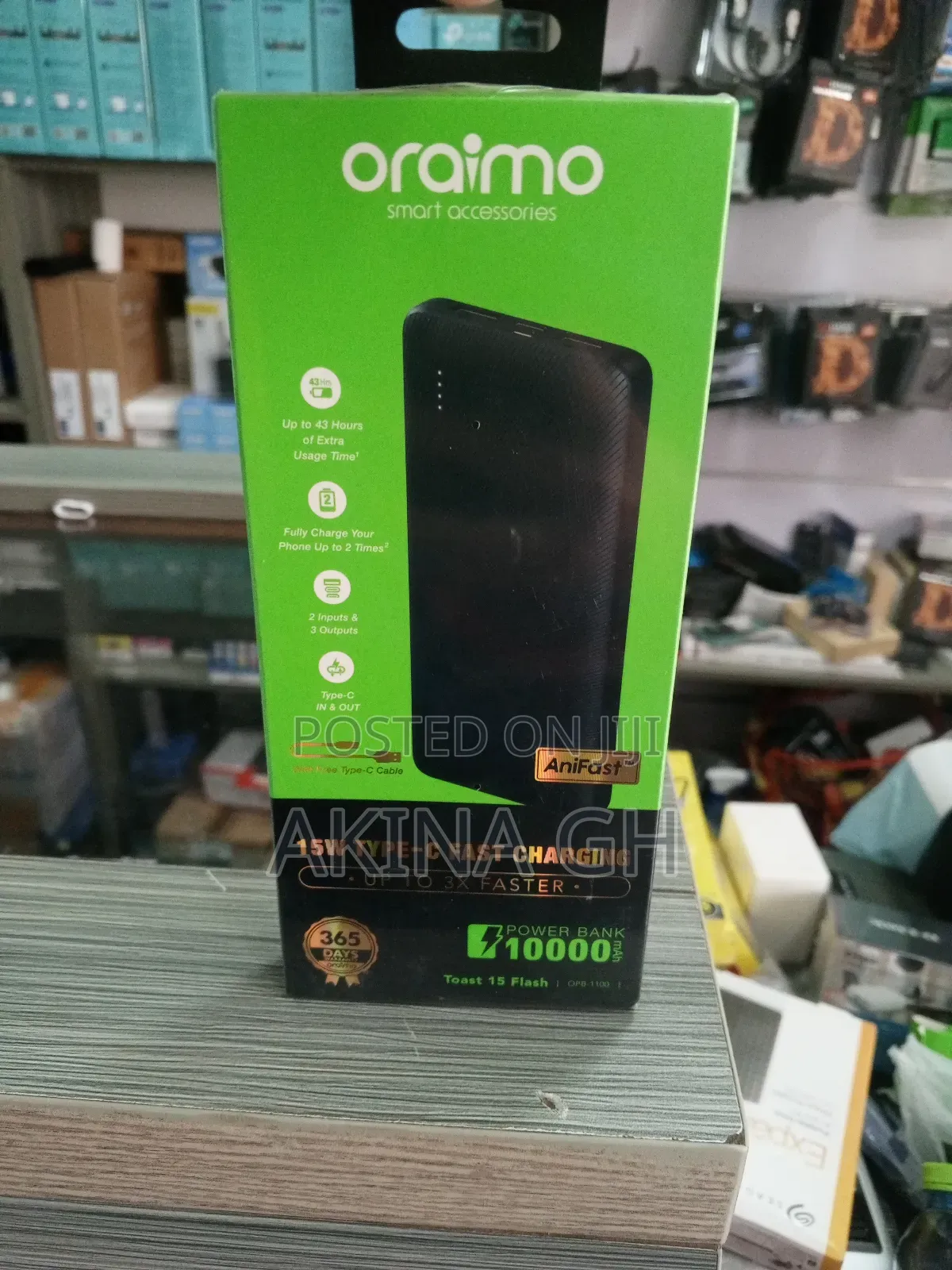 Oraimo 10000mah 2 Usb Port Power Bank